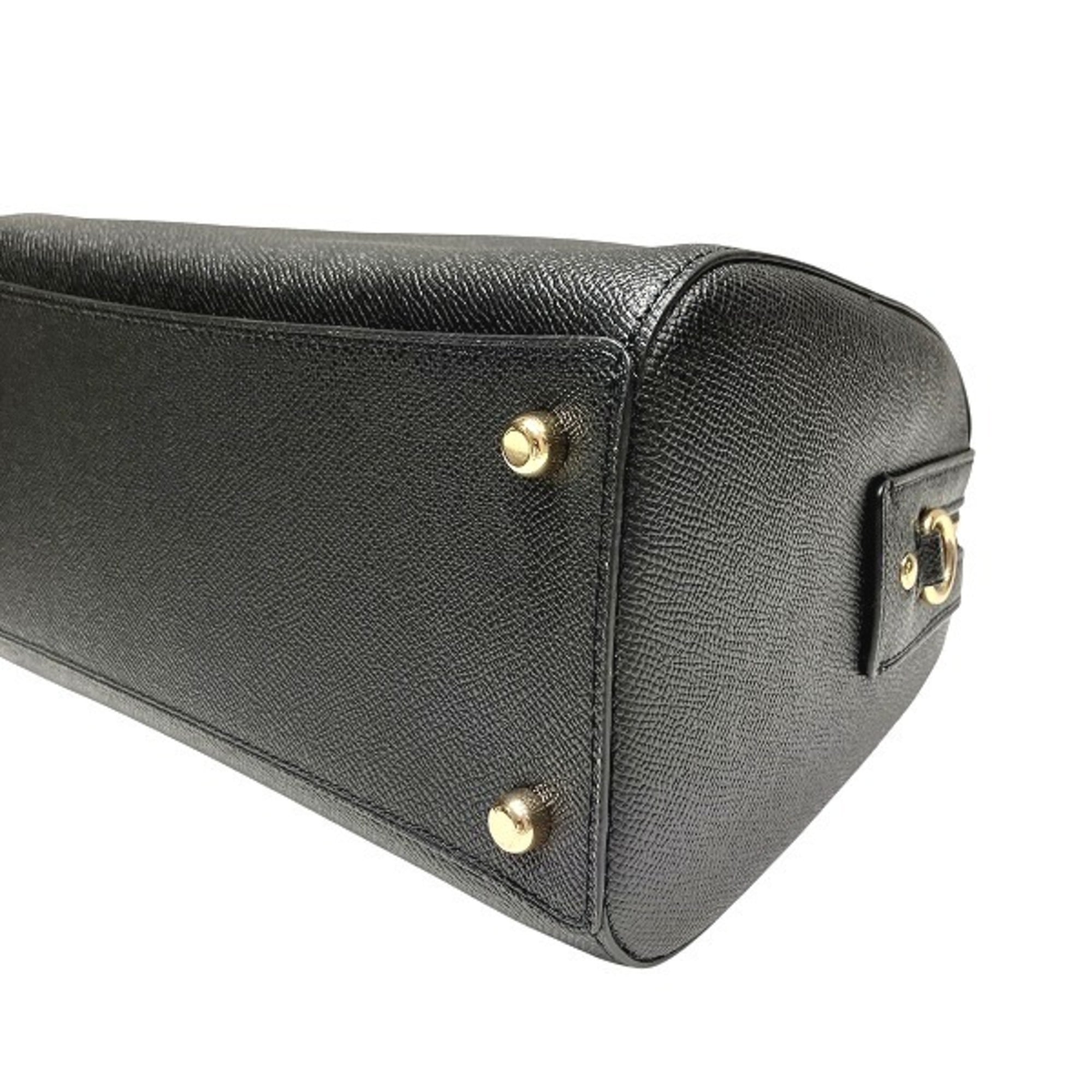 Coach Black Leather Handbag Shoulder Bag (Pre-Owned)