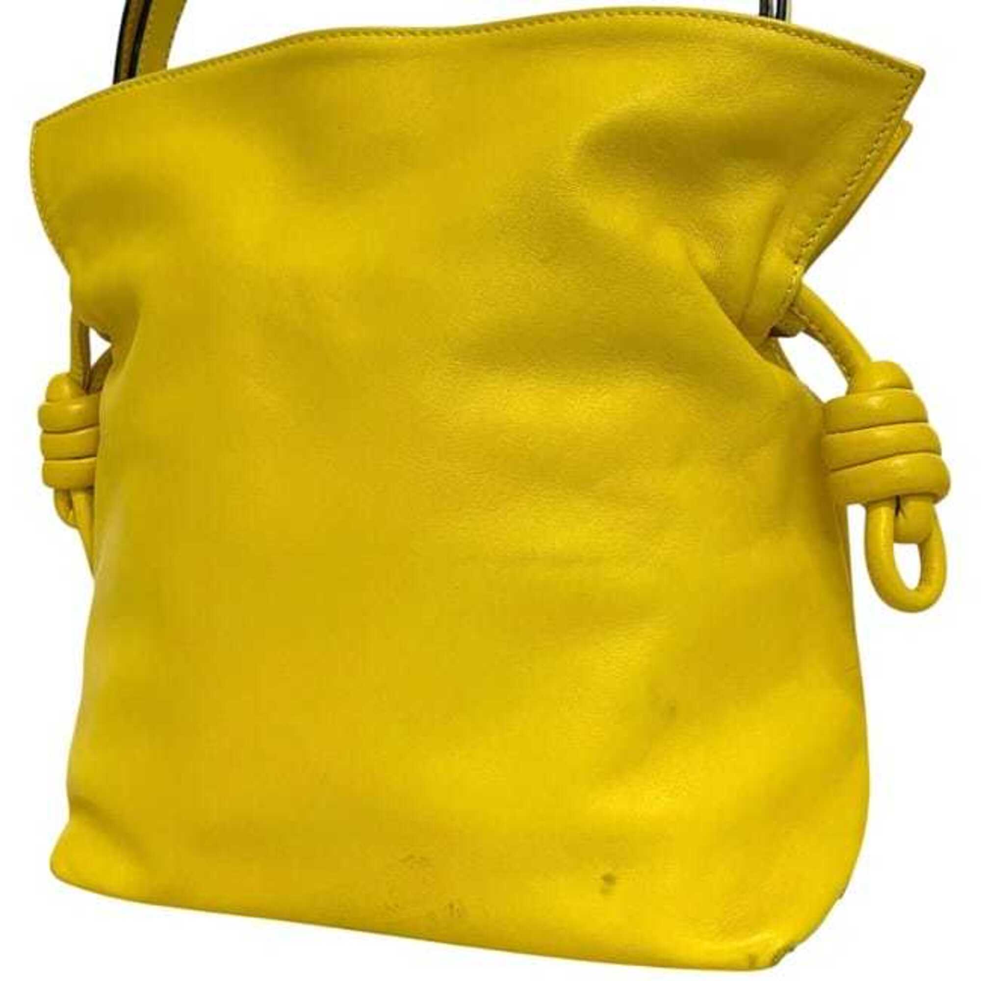 Loewe Yellow Nappa Leather Shoulder Bag Tote Bag (Pre-Owned)