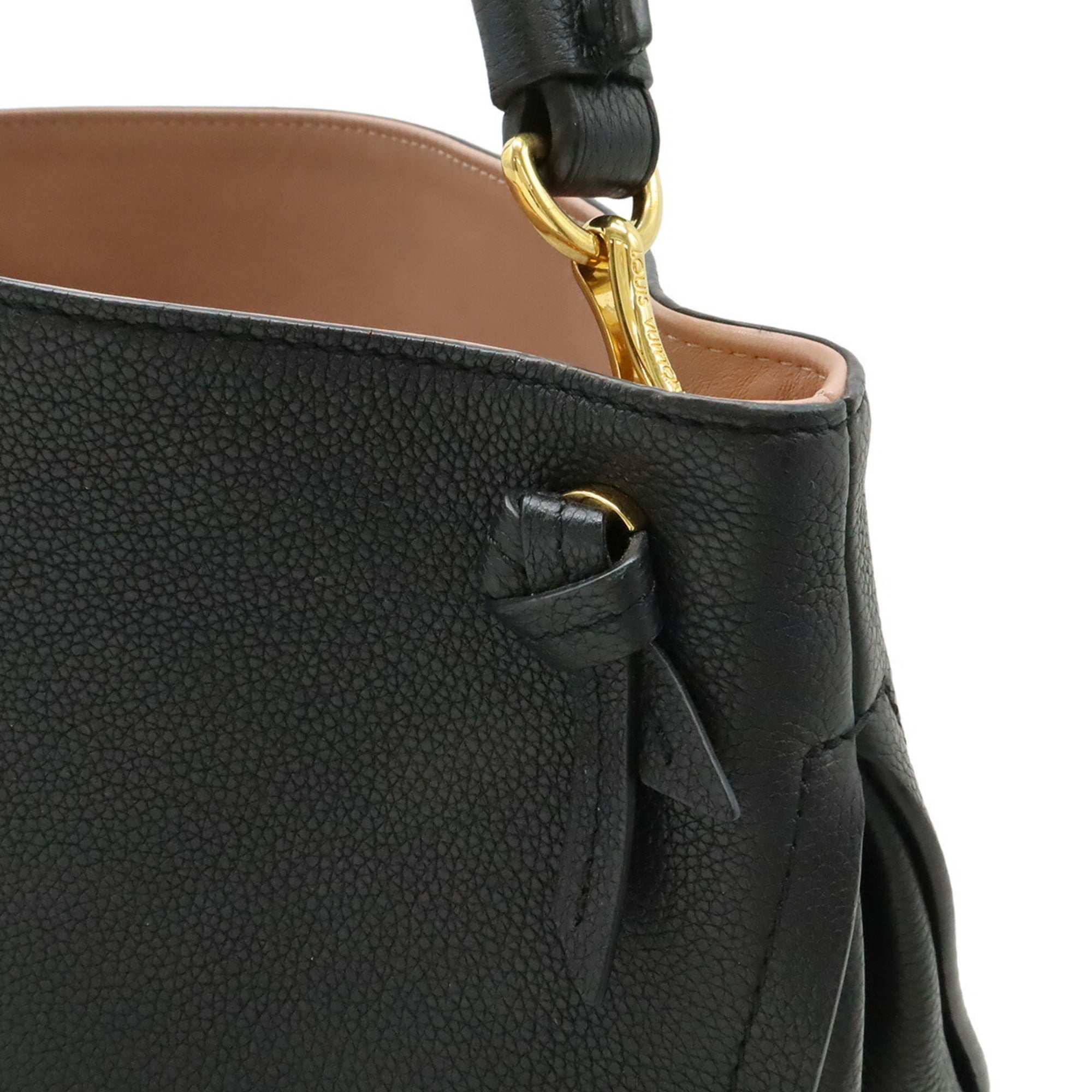 Louis Vuitton Black Noir Leather Shoulder Bag (Pre-Owned)