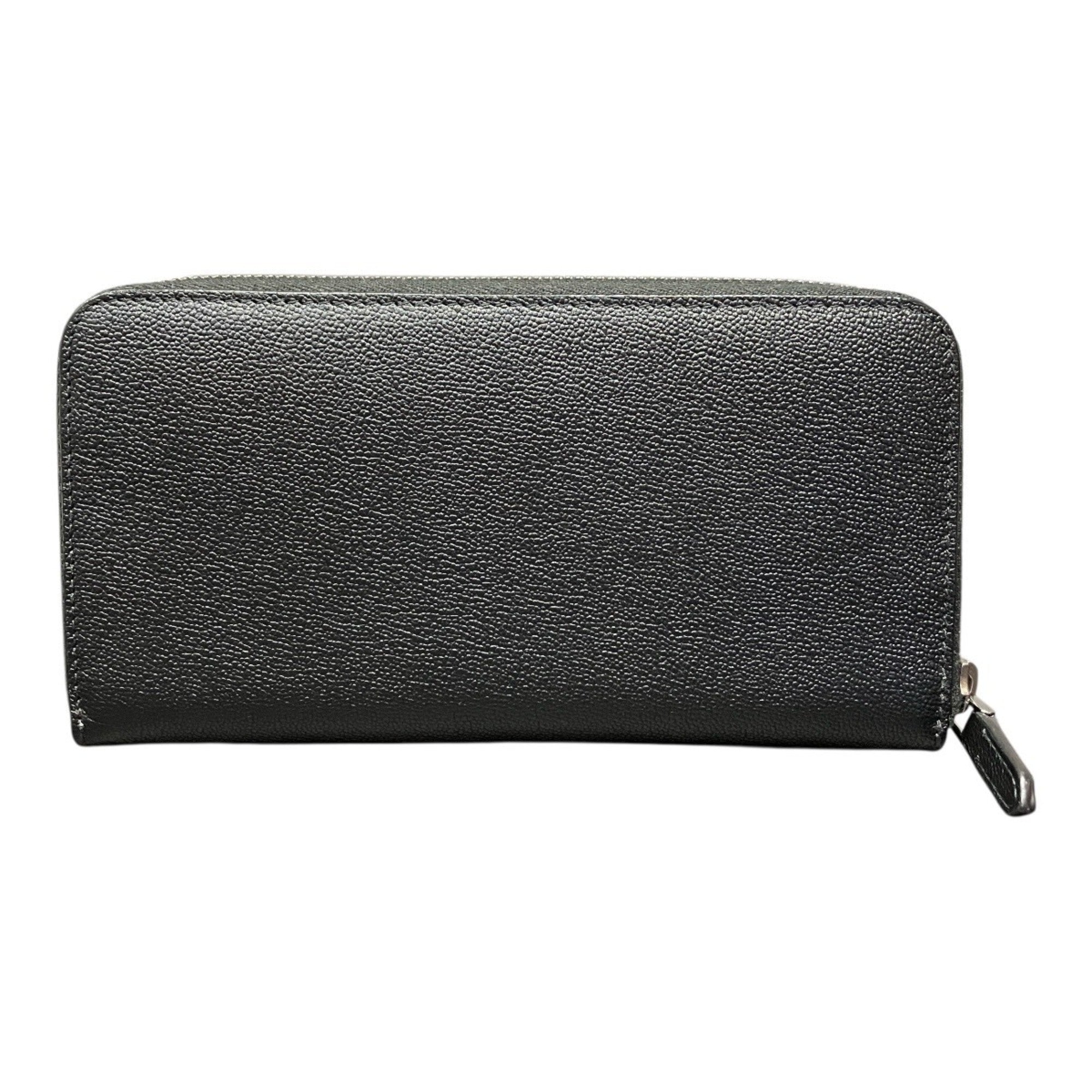 Bvlgari Black Leather Long Wallet (Bi-Fold) (Pre-Owned)