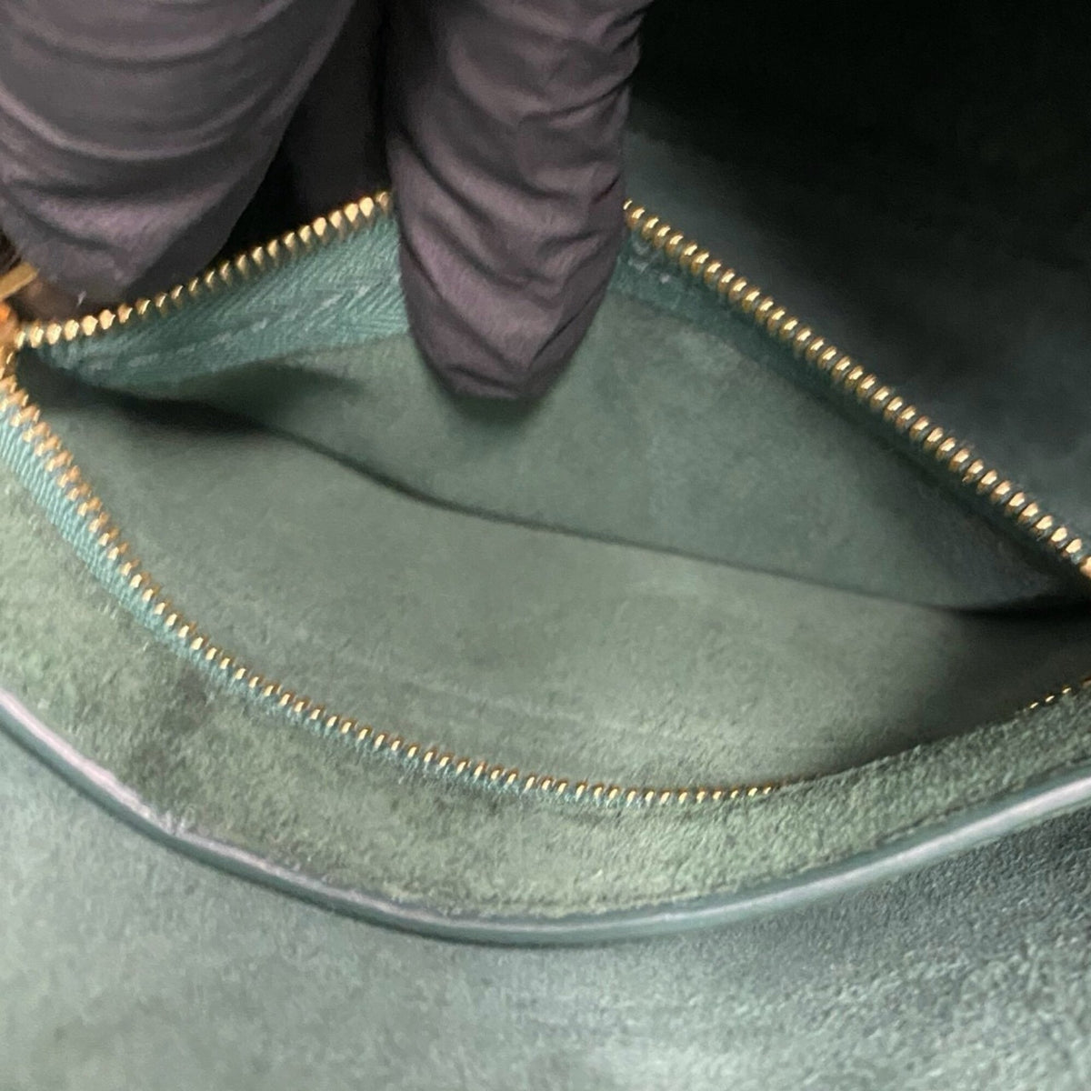Celine Green Leather Crossbody Bag Shoulder Bag (Pre-Owned)