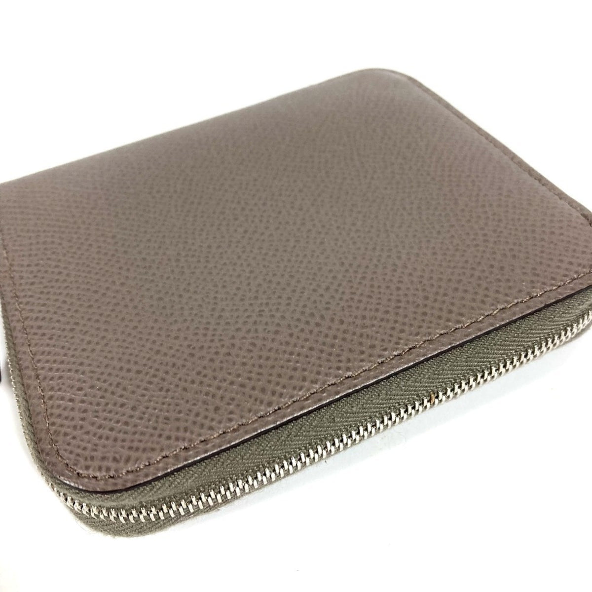 Hermes Gray Epsom Leather Coin Purse/Coin Case (Pre-Owned)