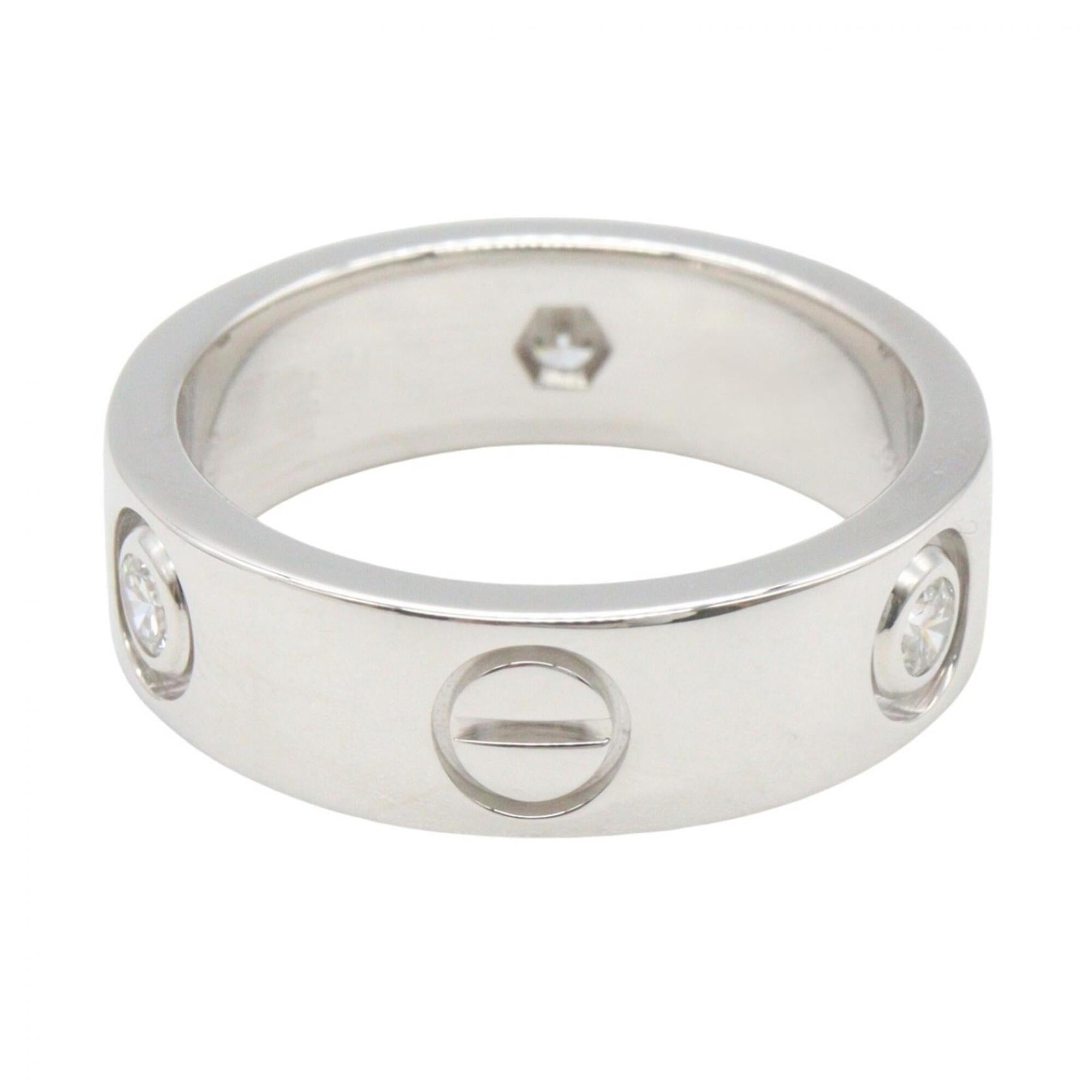 Cartier Silver Clear White Gold (18K) Band Ring (Pre-Owned)