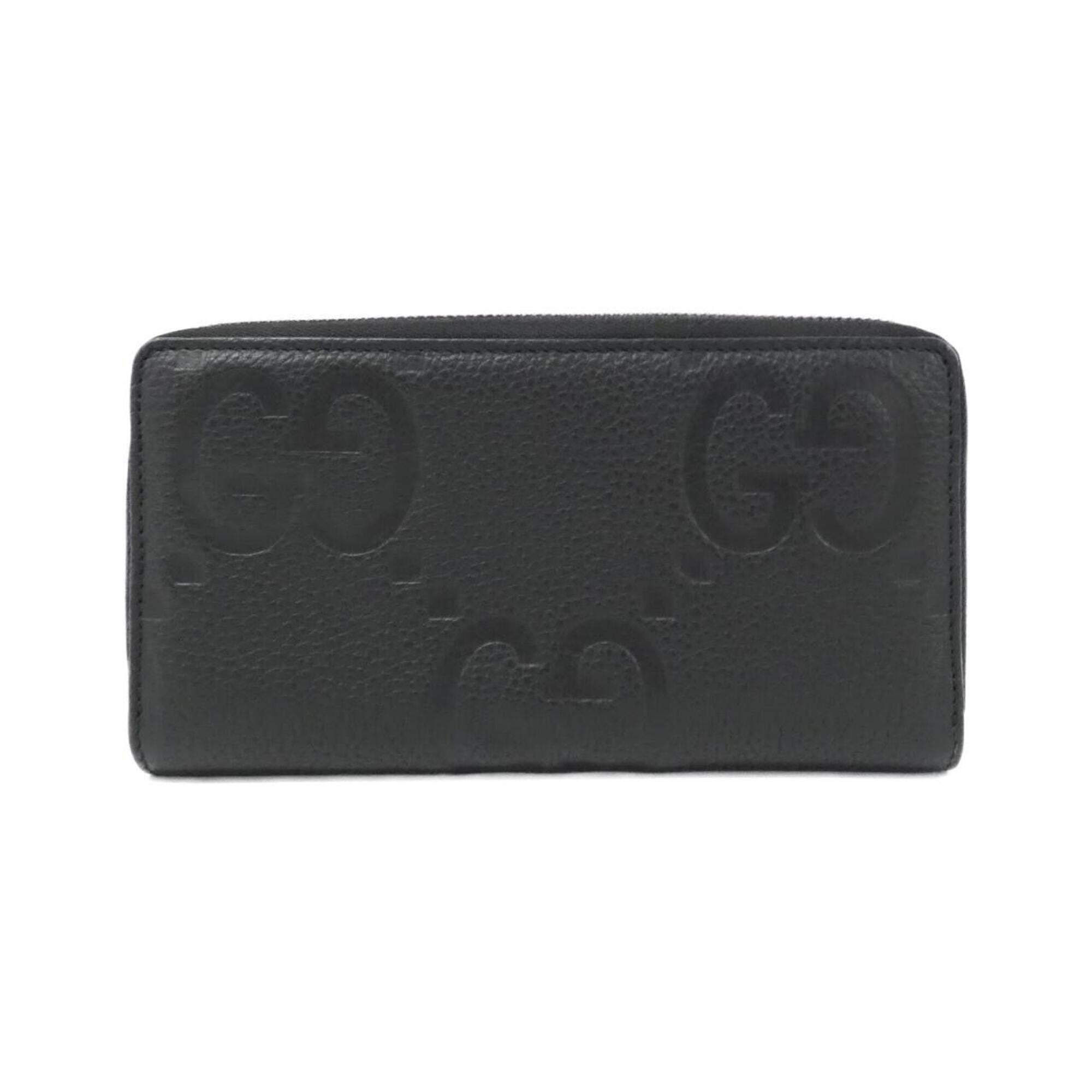 Gucci Black Gg Leather Long Wallet (Bi-Fold) (Pre-Owned)