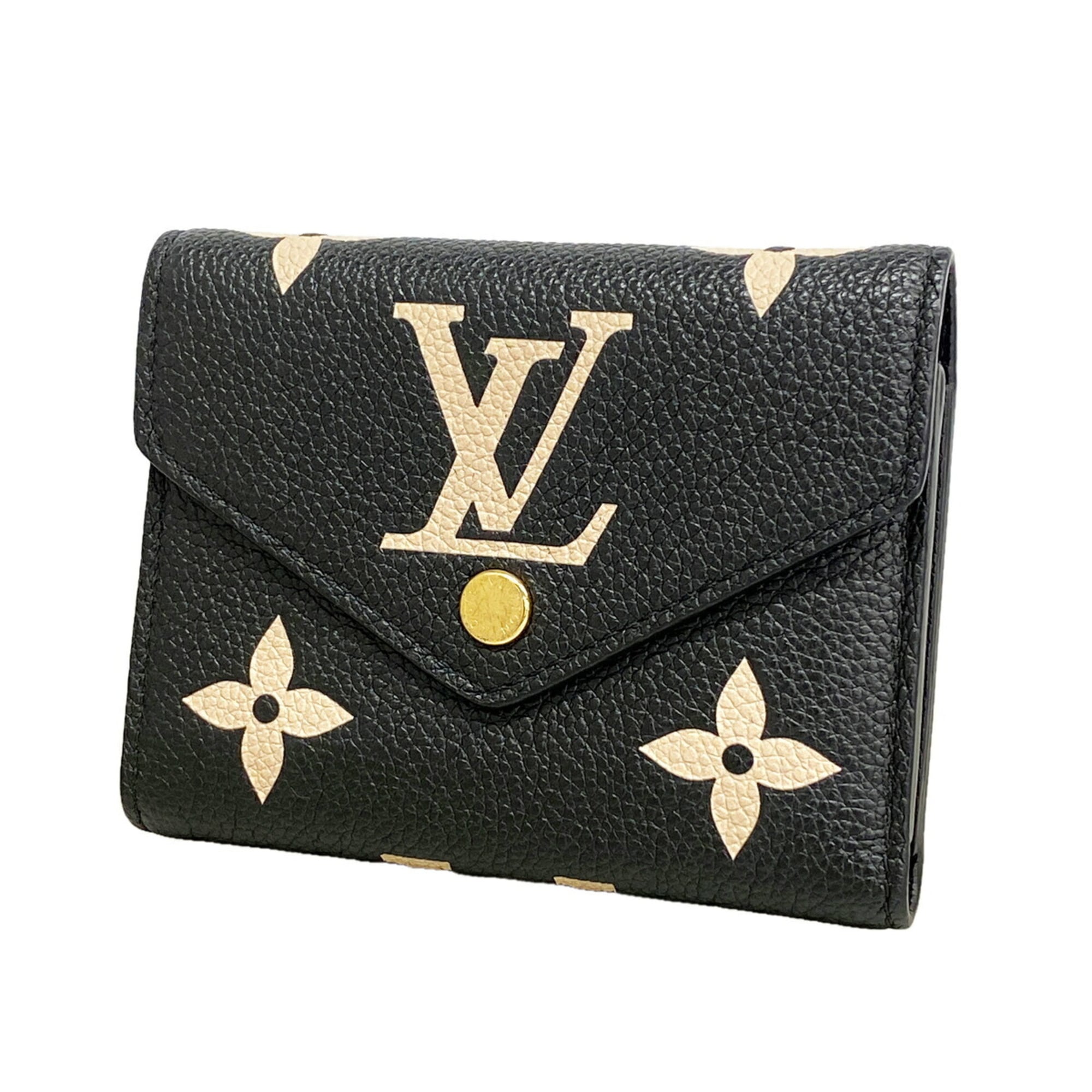 Louis Vuitton Cream Noir Wallet (Tri-Fold) (Pre-Owned)