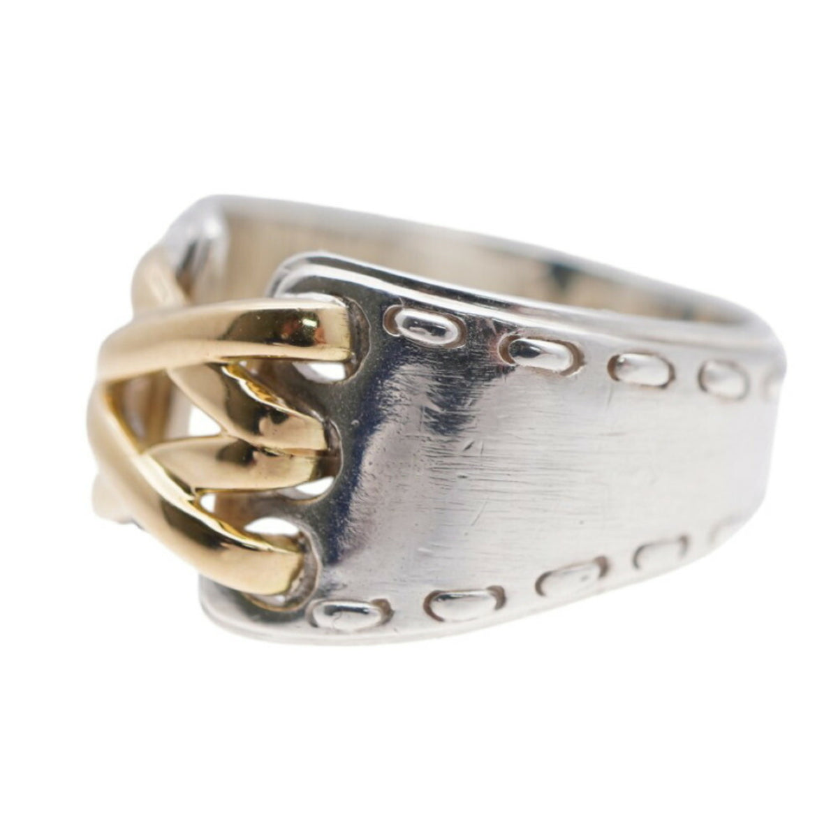 Hermes Yellow Gold (18K) Silver 925 Band Ring (Pre-Owned)