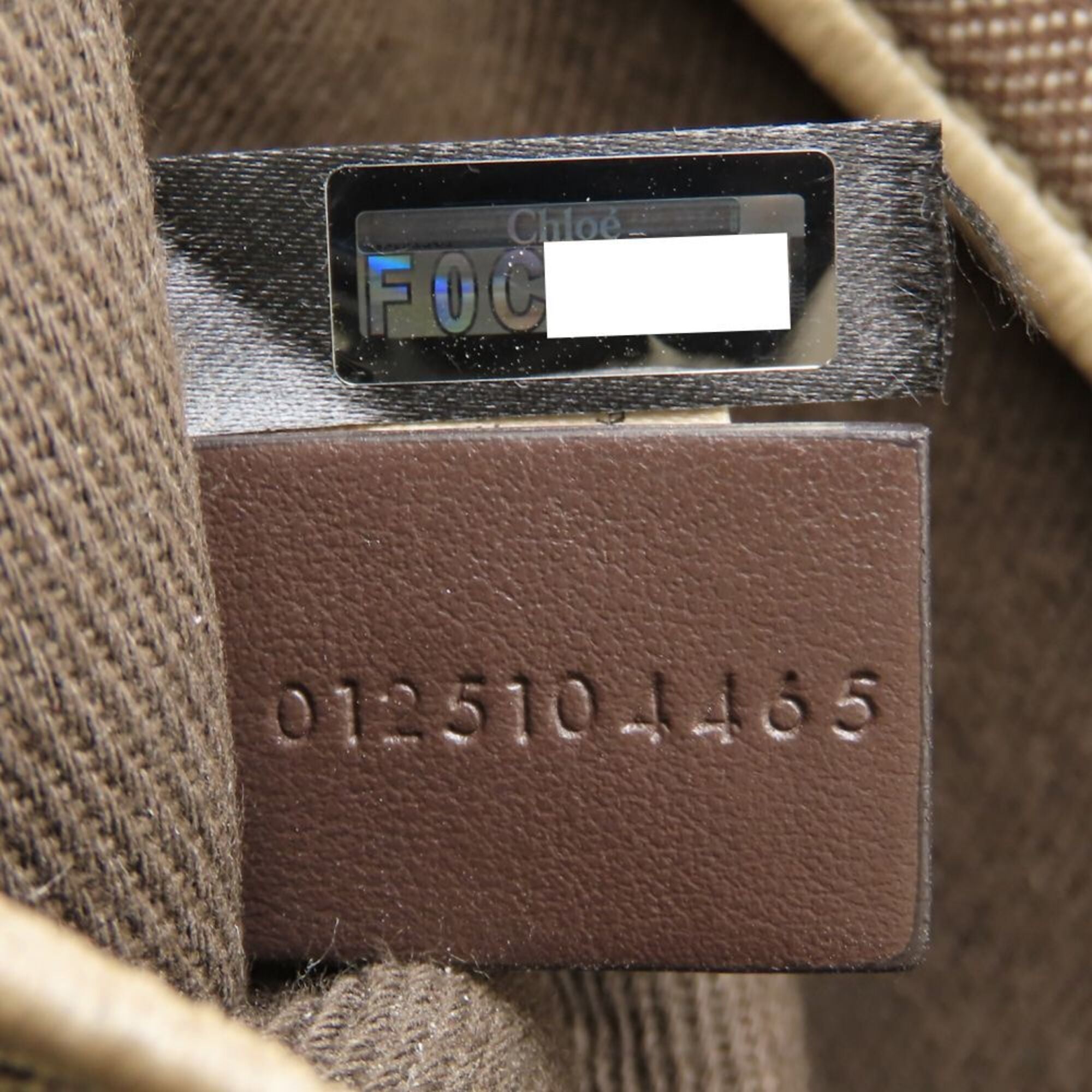 Chloé Brown Coal Canvas Leather Tote Bag (Pre-Owned)