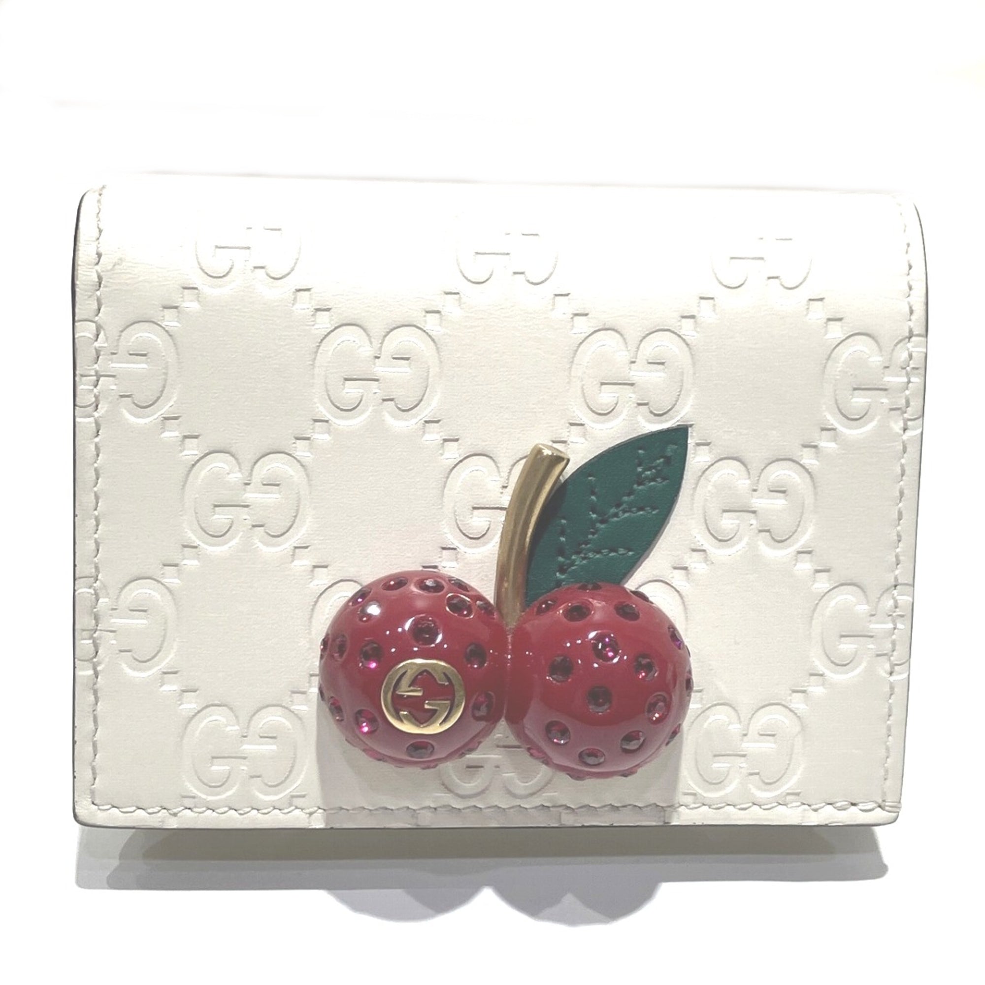Gucci White Leather Wallet (Bi-Fold) (Pre-Owned)