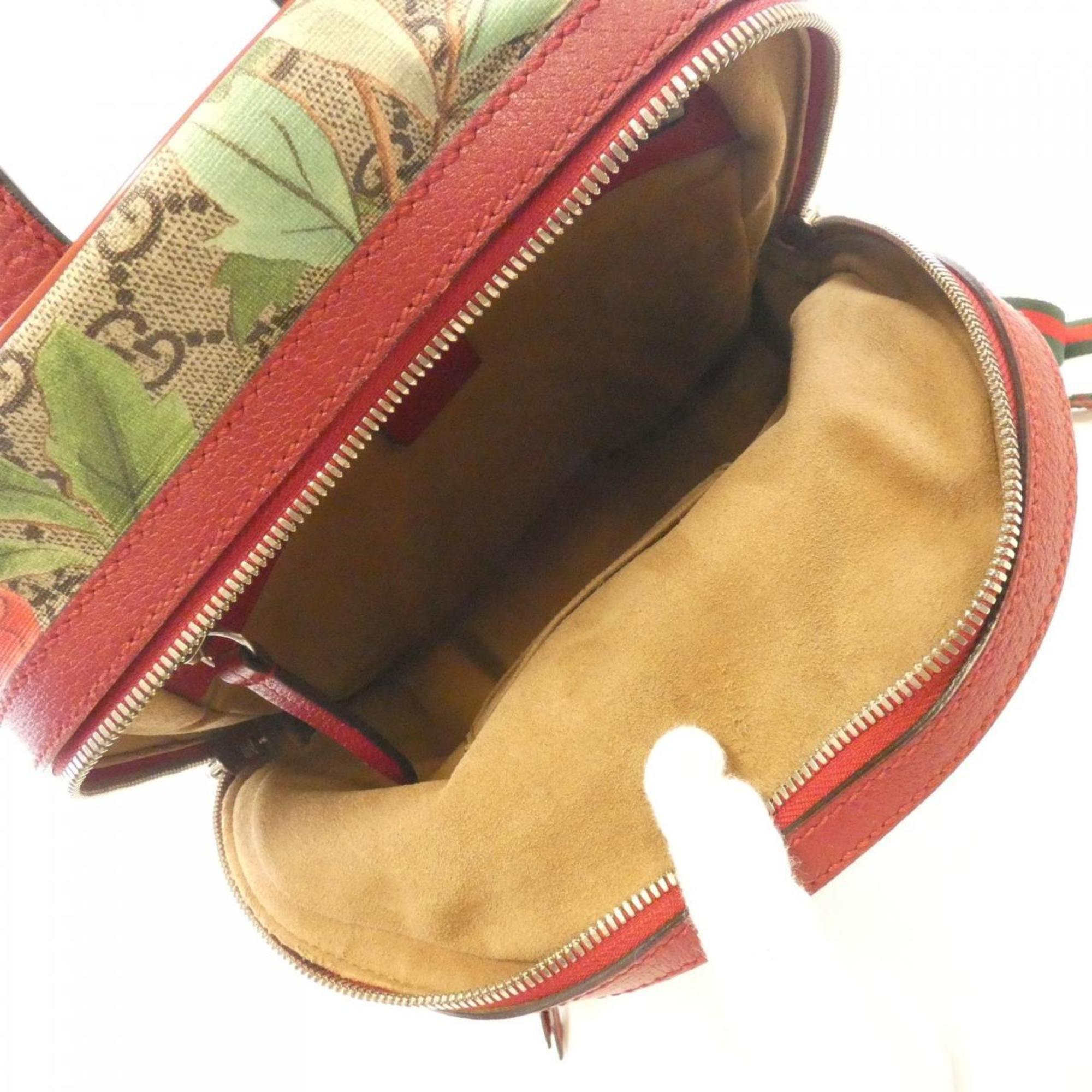Gucci Beige Red Color Gg Supreme Backpack (Pre-Owned)