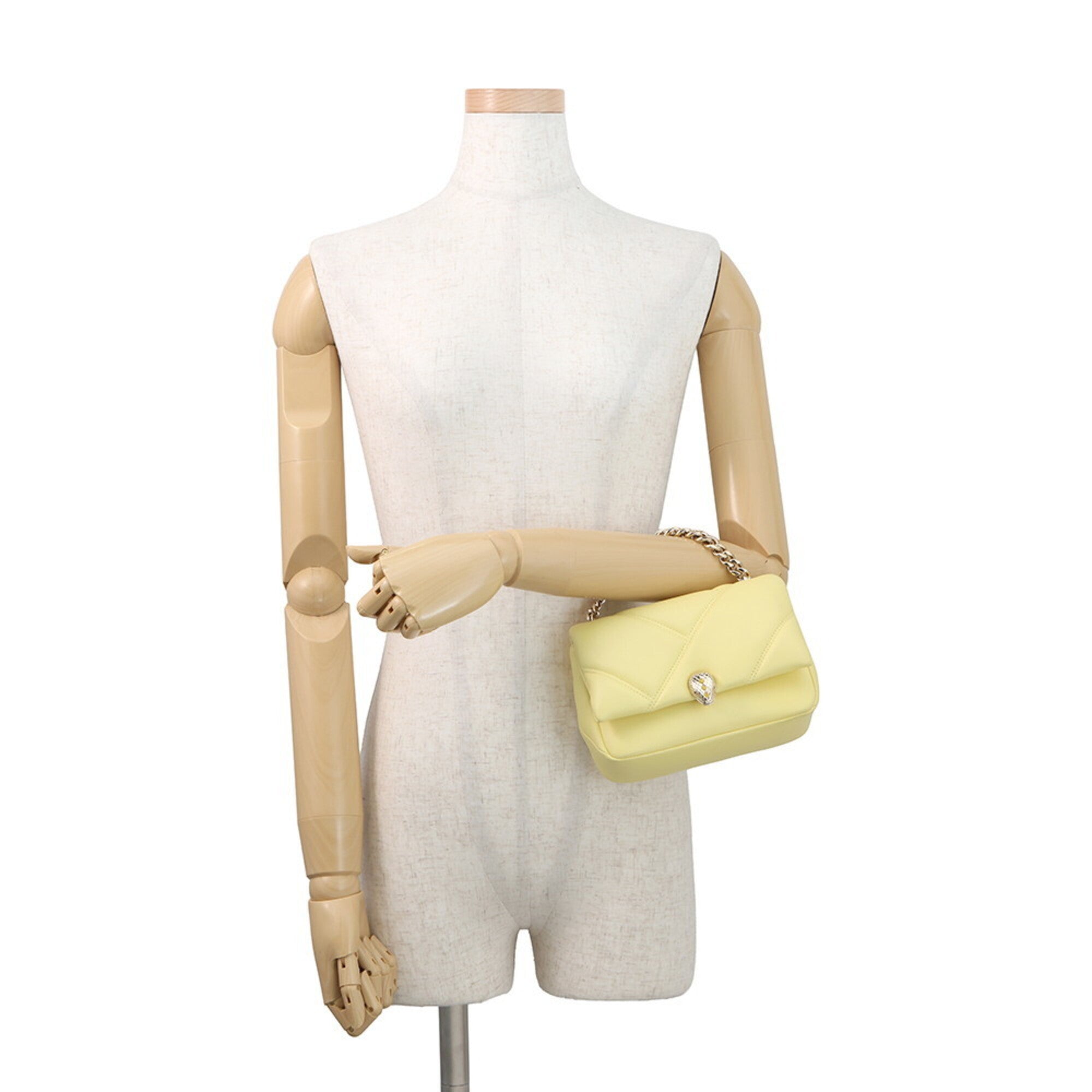 Bvlgari Yellow Leather Handbag Shoulder Bag (Pre-Owned)