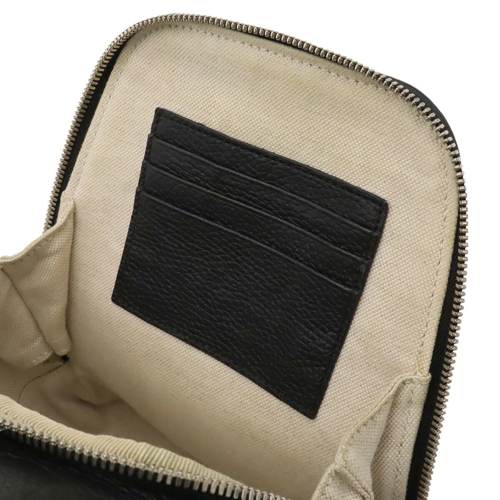 Gucci Black Leather Shoulder Bag Sling Bag (Pre-Owned)