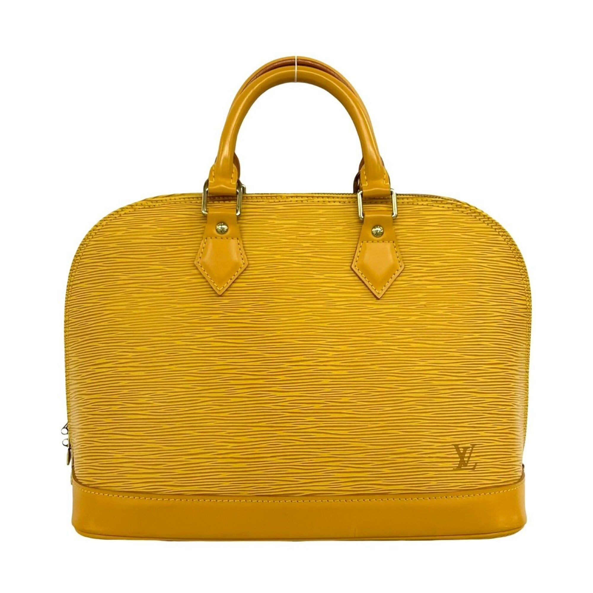Louis Vuitton Yellow Leather Boston Bag Handbag (Pre-Owned)