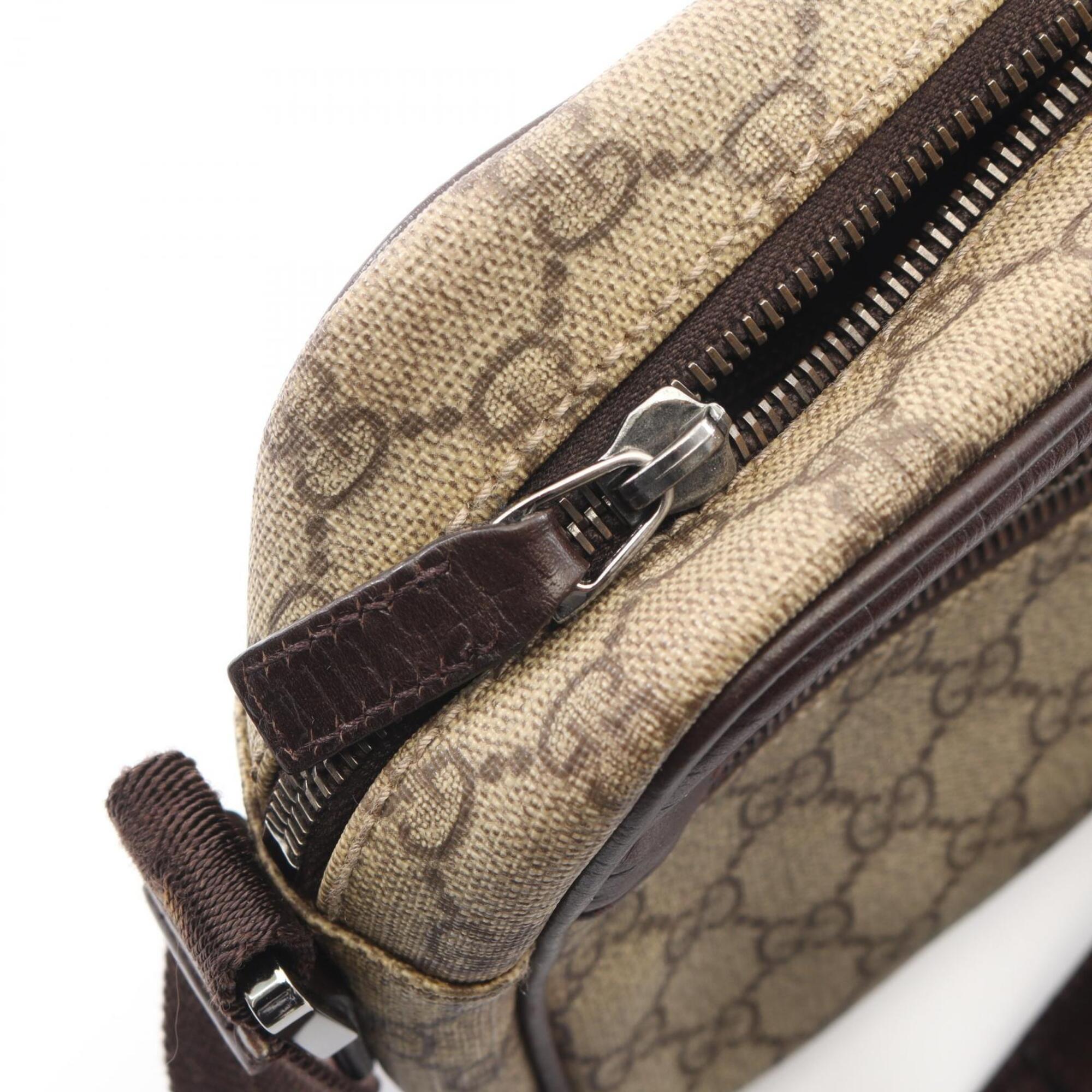 Gucci Beige Brown Pvc Leather Handbag Shoulder Bag (Pre-Owned)