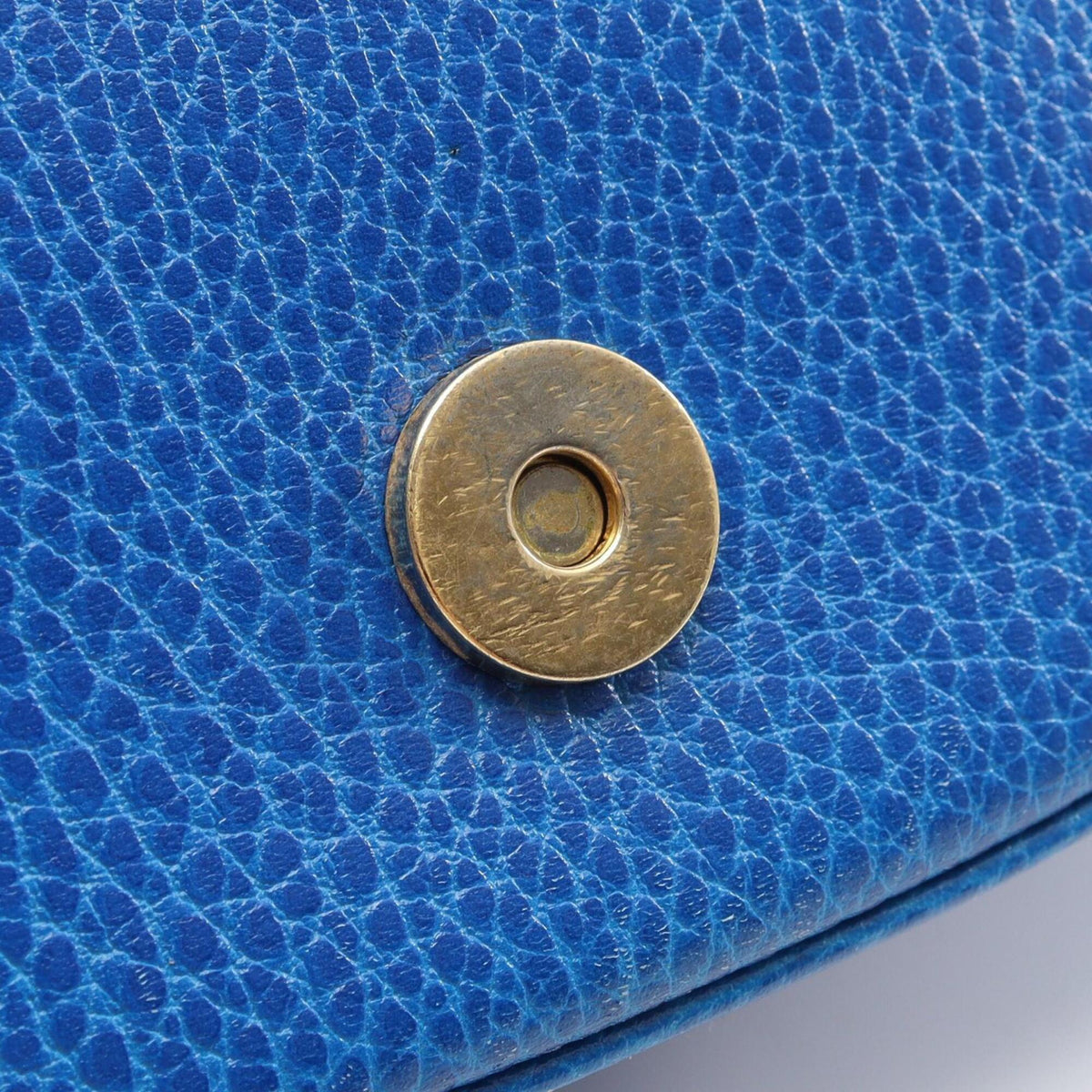 Cartier Blue Leather Handbag Shoulder Bag (Pre-Owned)
