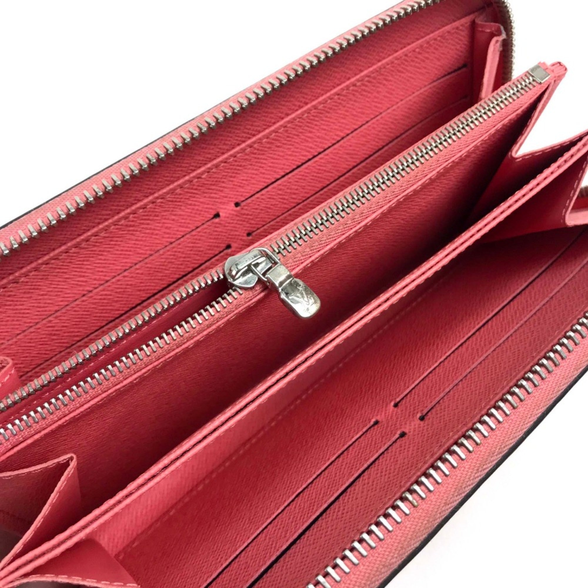 Louis Vuitton Pink Leather Long Wallet (Bi-Fold) (Pre-Owned)