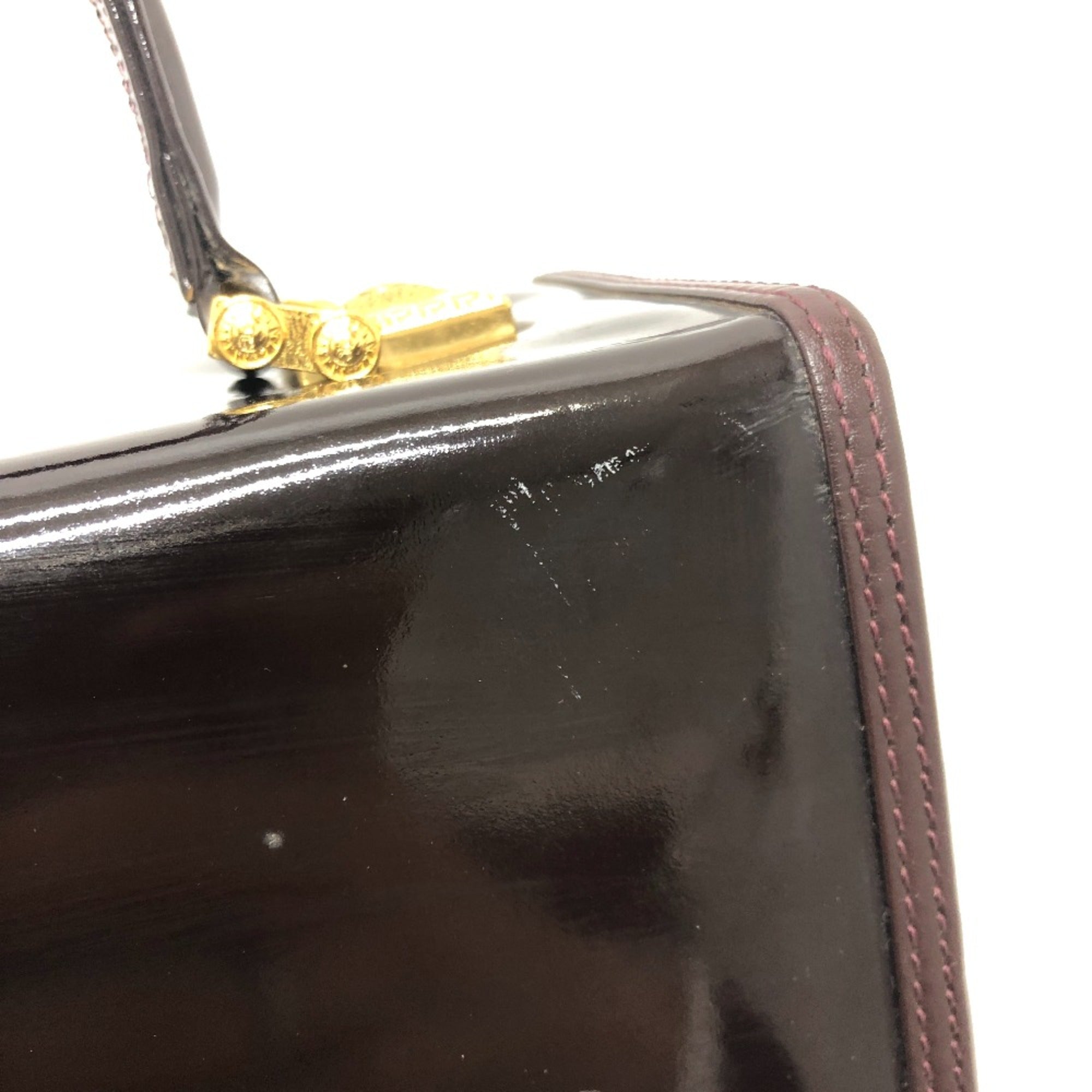 Versace Purple Patent Leather Handbag (Pre-Owned)