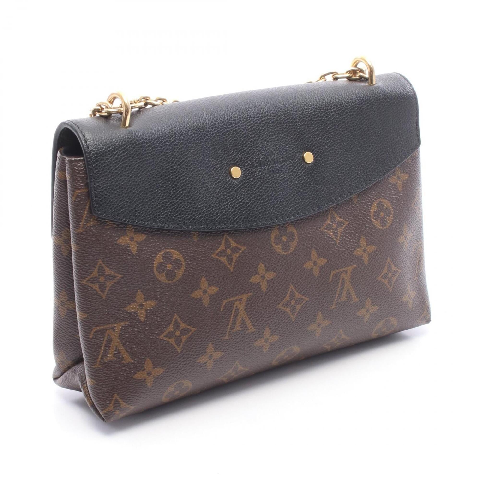 Louis Vuitton Black Brown Monogram Noir Monogram Leather Handbag Shoulder Bag (Pre-Owned)