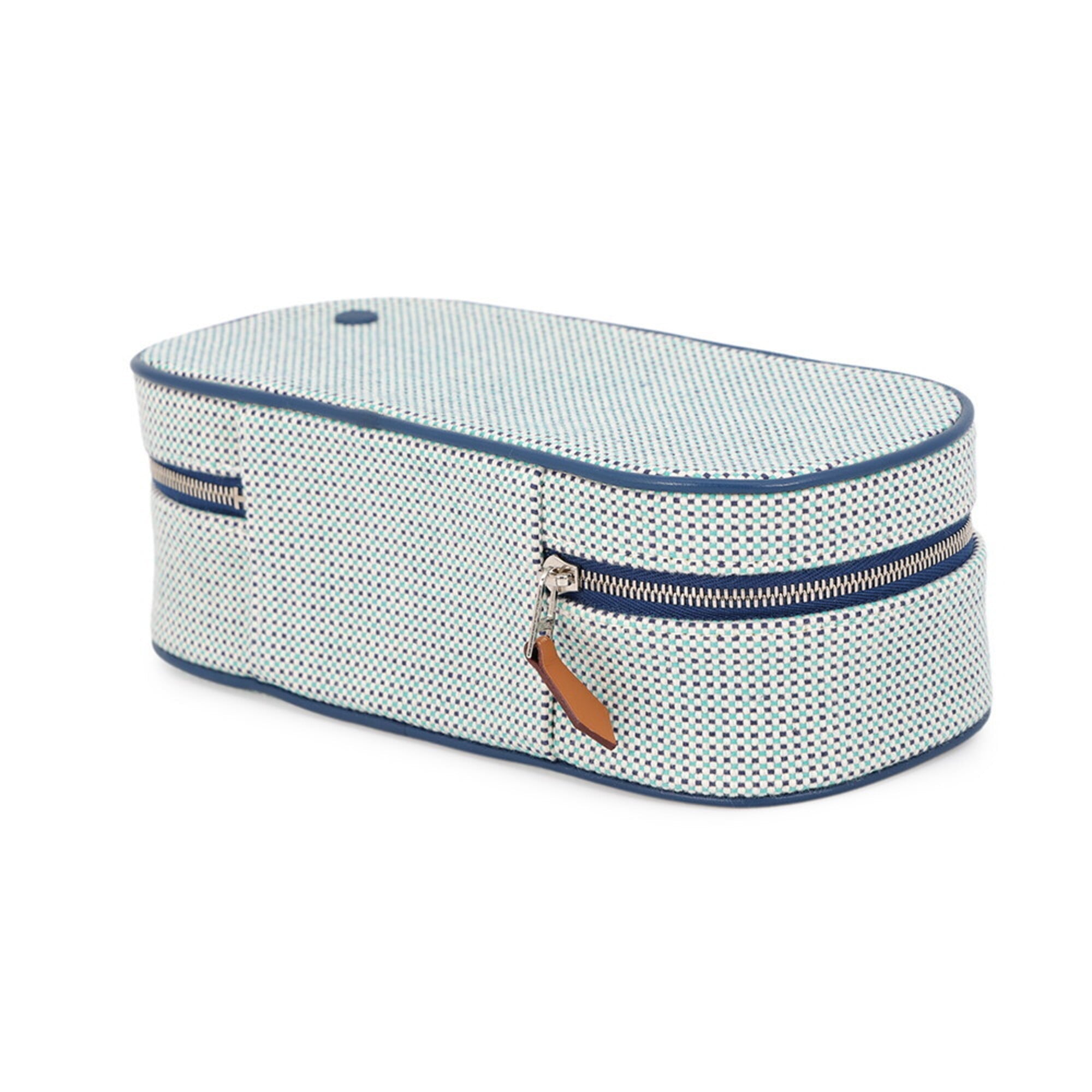 Hermes Ivory Marine Blue Toile H Handbag Pouch (Pre-Owned)