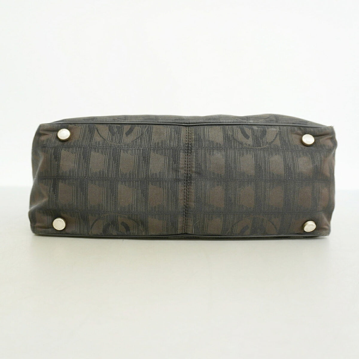 Chanel Black Brown Nylon Tote Bag (Pre-Owned)