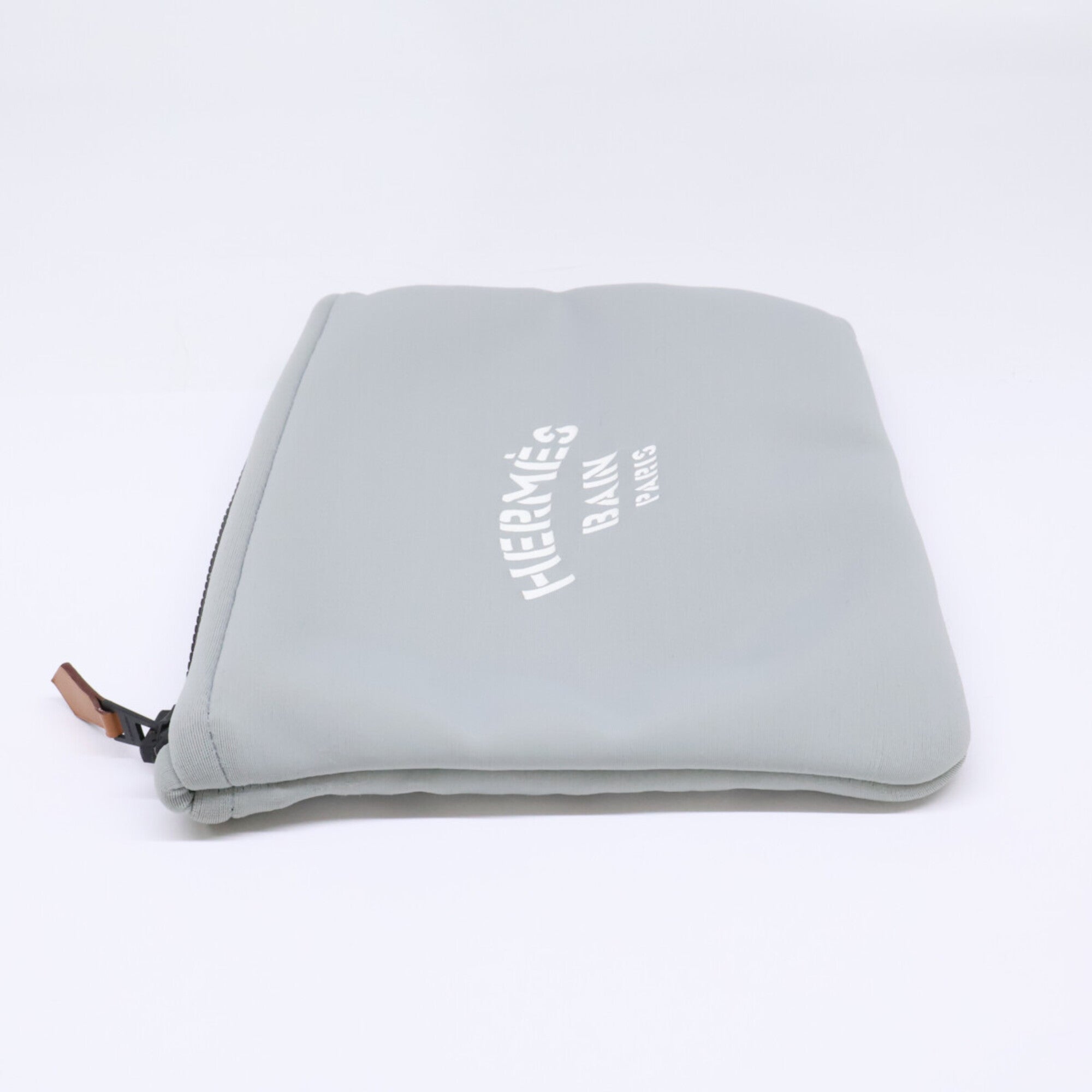 Hermes Gray Neoprene Pouch (Pre-Owned)