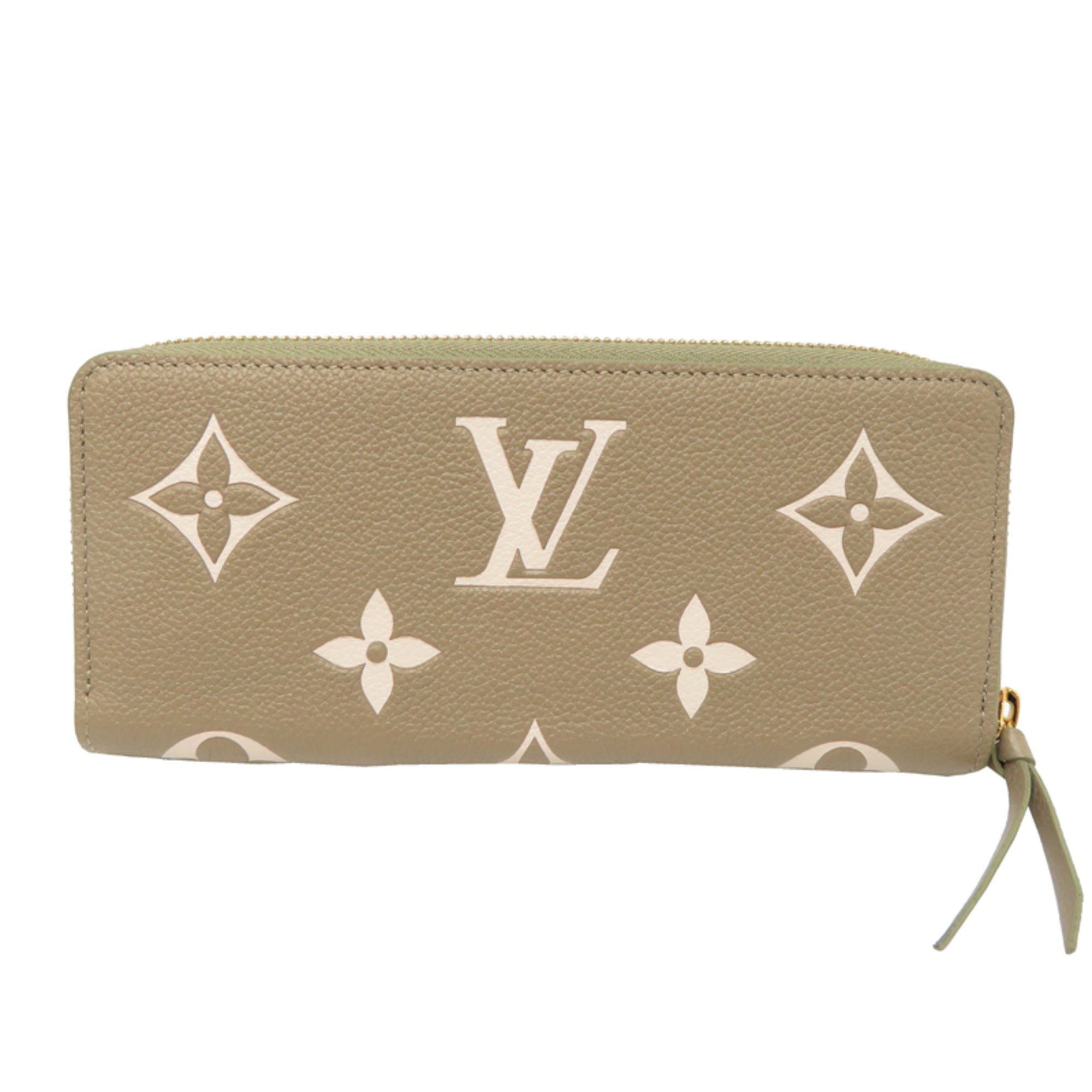 Louis Vuitton Cream Khaki Monogram Empreinte Long Wallet (Bi-Fold) (Pre-Owned)