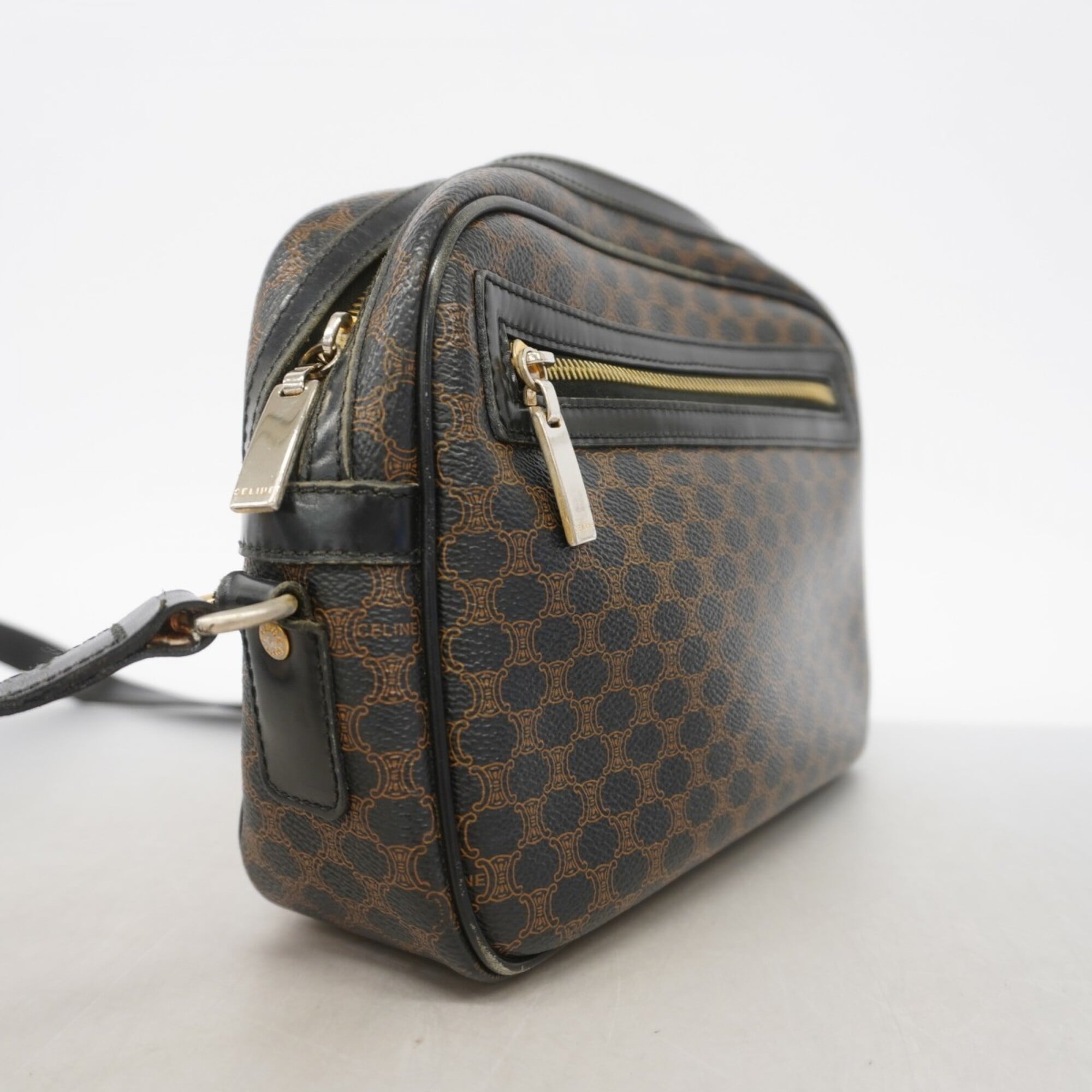 Celine Black Brown Pvc Shoulder Bag (Pre-Owned)
