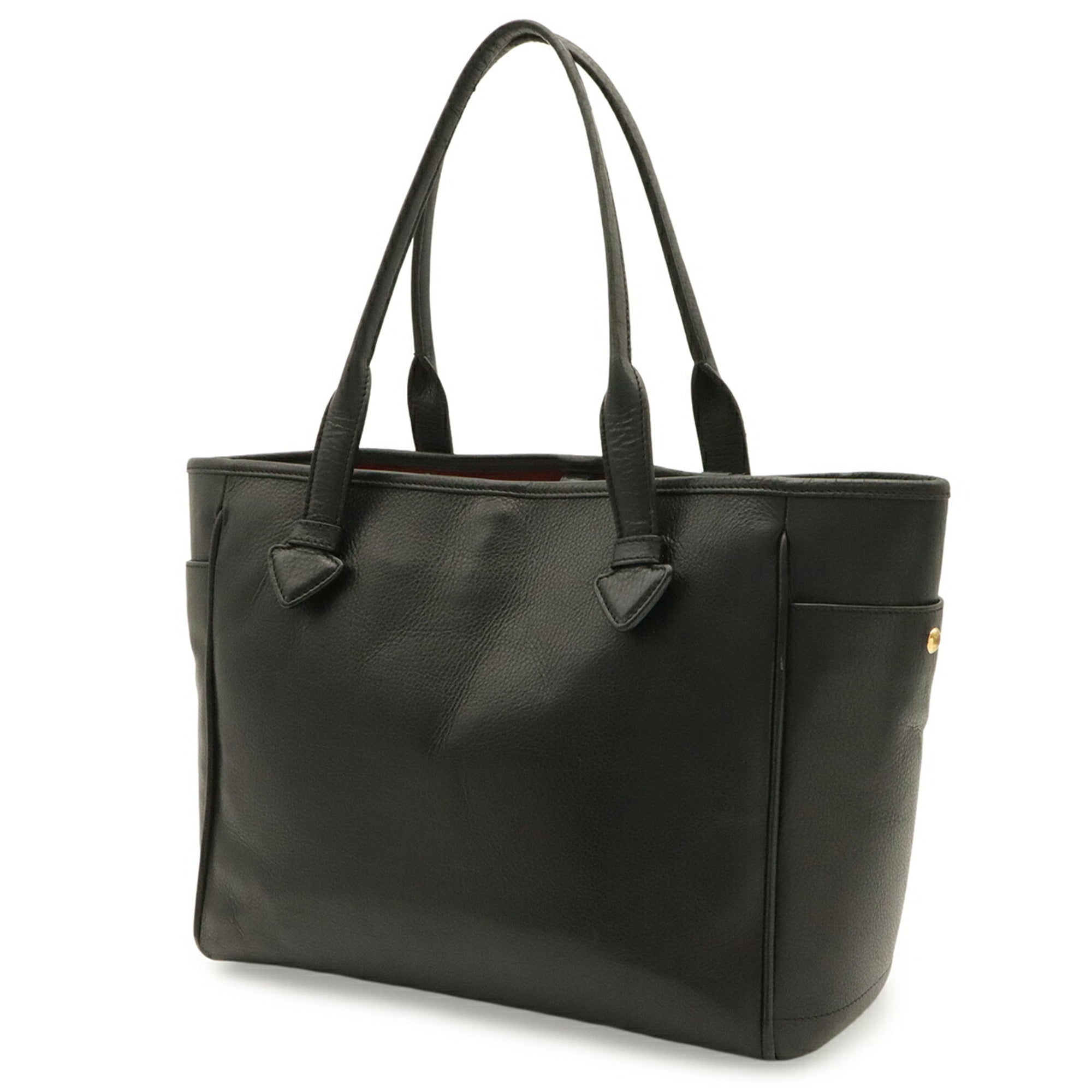 Loewe Black Leather Handbag Tote Bag (Pre-Owned)