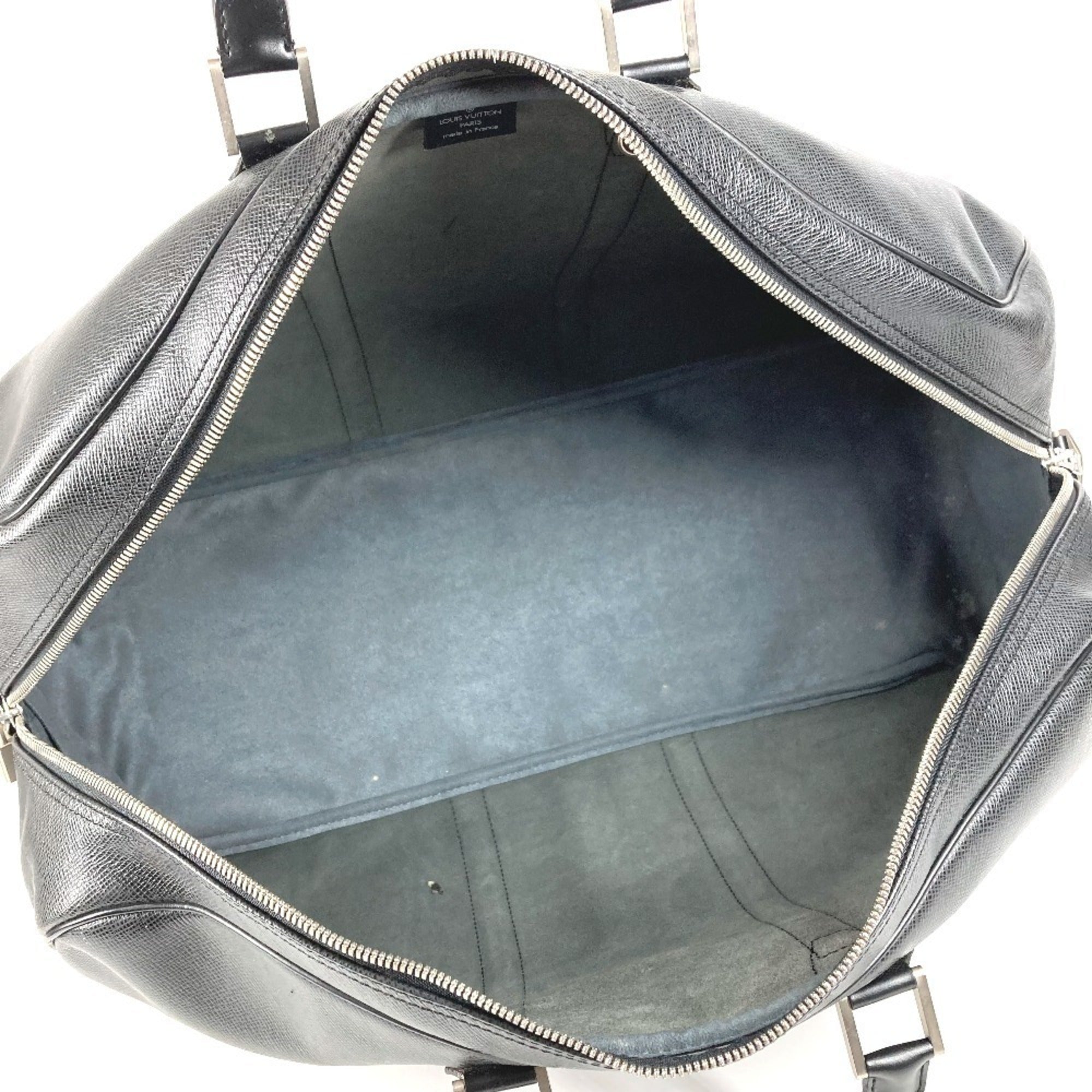 Louis Vuitton Taiga Ardoise Black Taiga Leather Boston Bag (Pre-Owned)