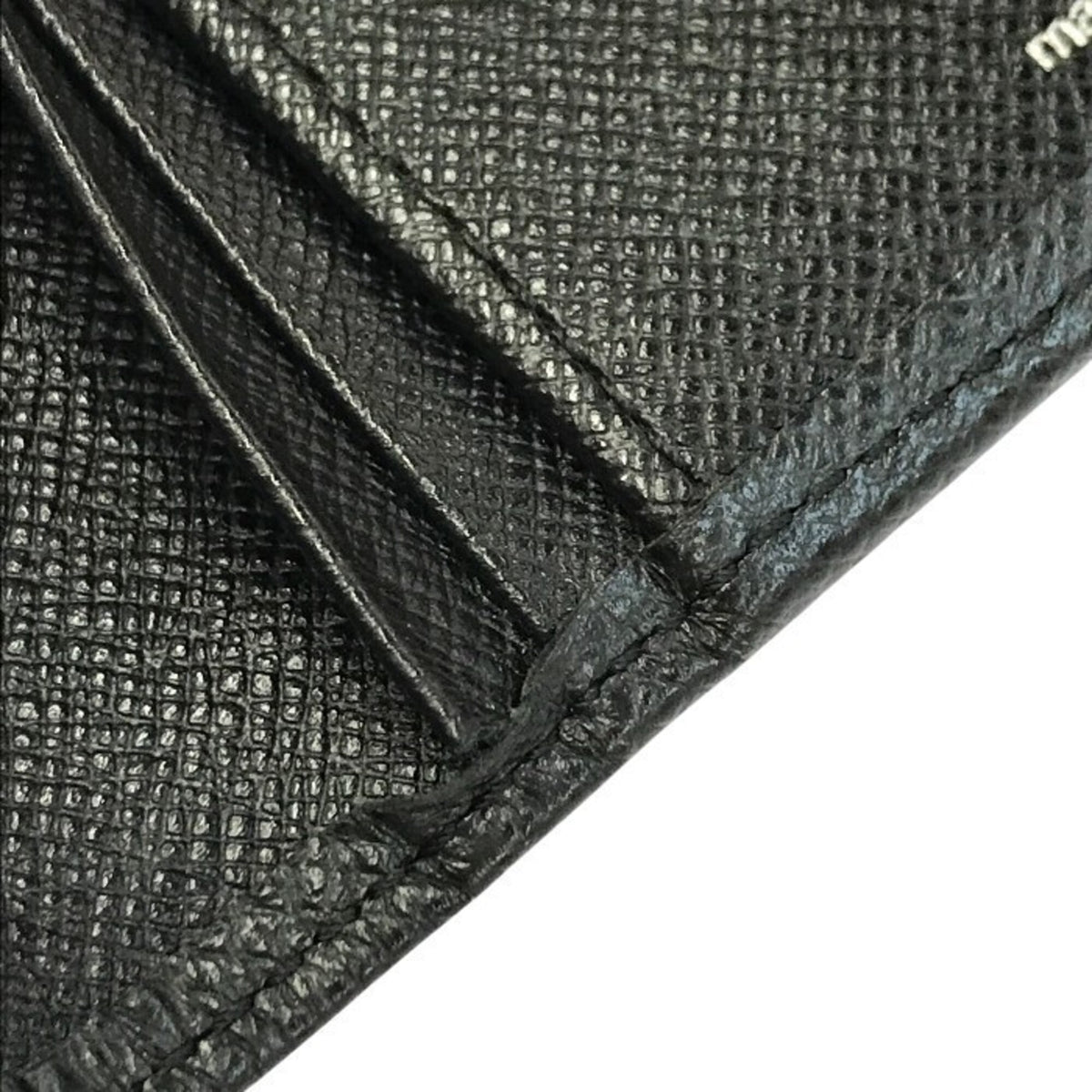 Louis Vuitton Taiga Black Leather Long Wallet (Bi-Fold) (Pre-Owned)