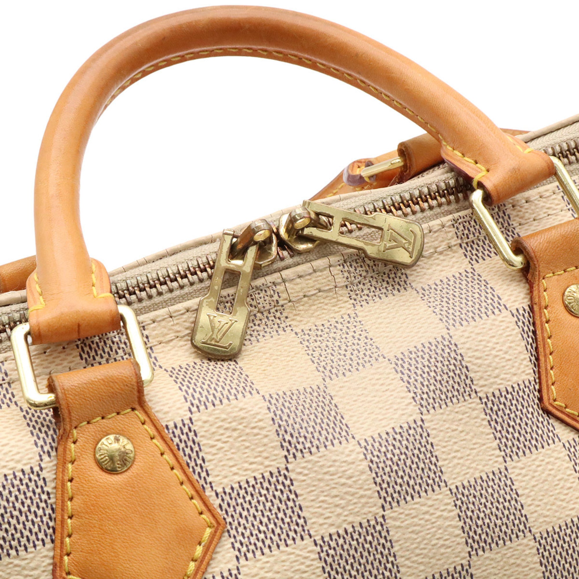 Louis Vuitton Damier Azur Ivory White Damier Azur Handbag Shoulder Bag (Pre-Owned)