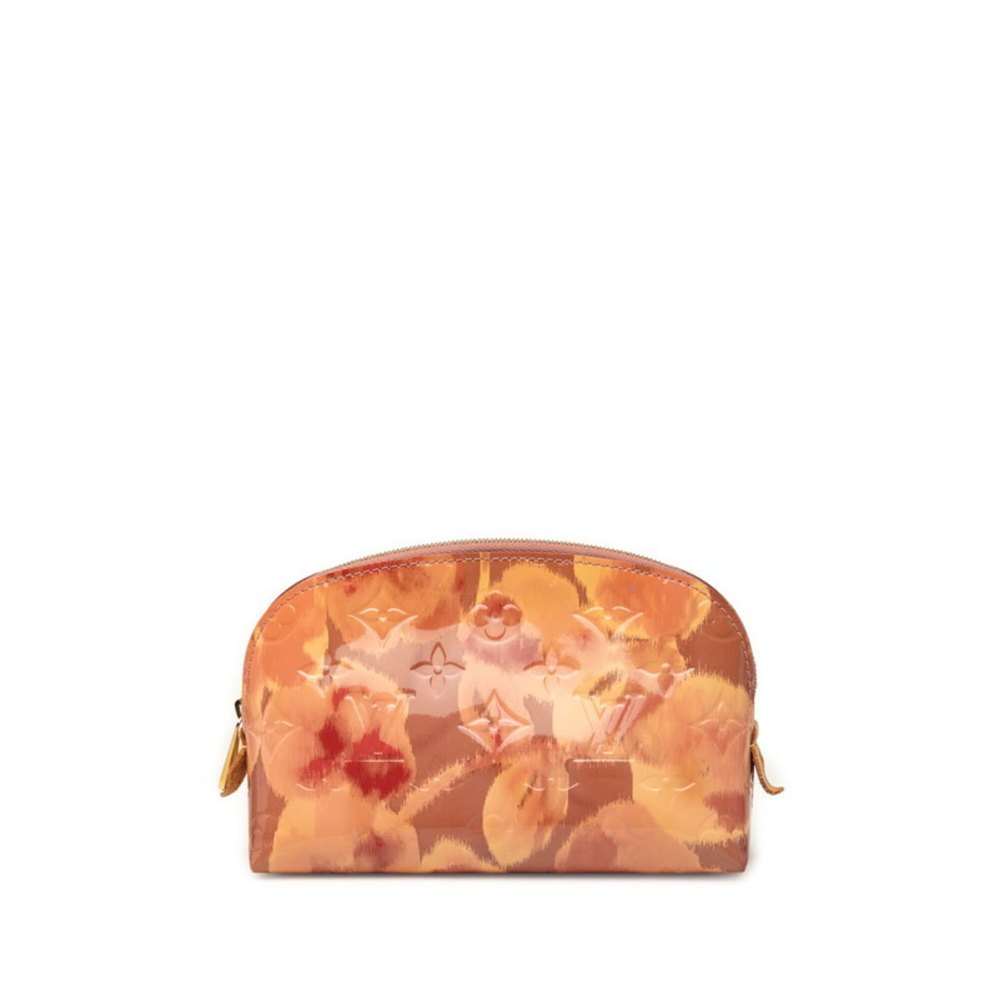 Louis Vuitton Monogram Vernis Pink Rose Velours Patent Leather Handbag Pochette Pouch (Pre-Owned)