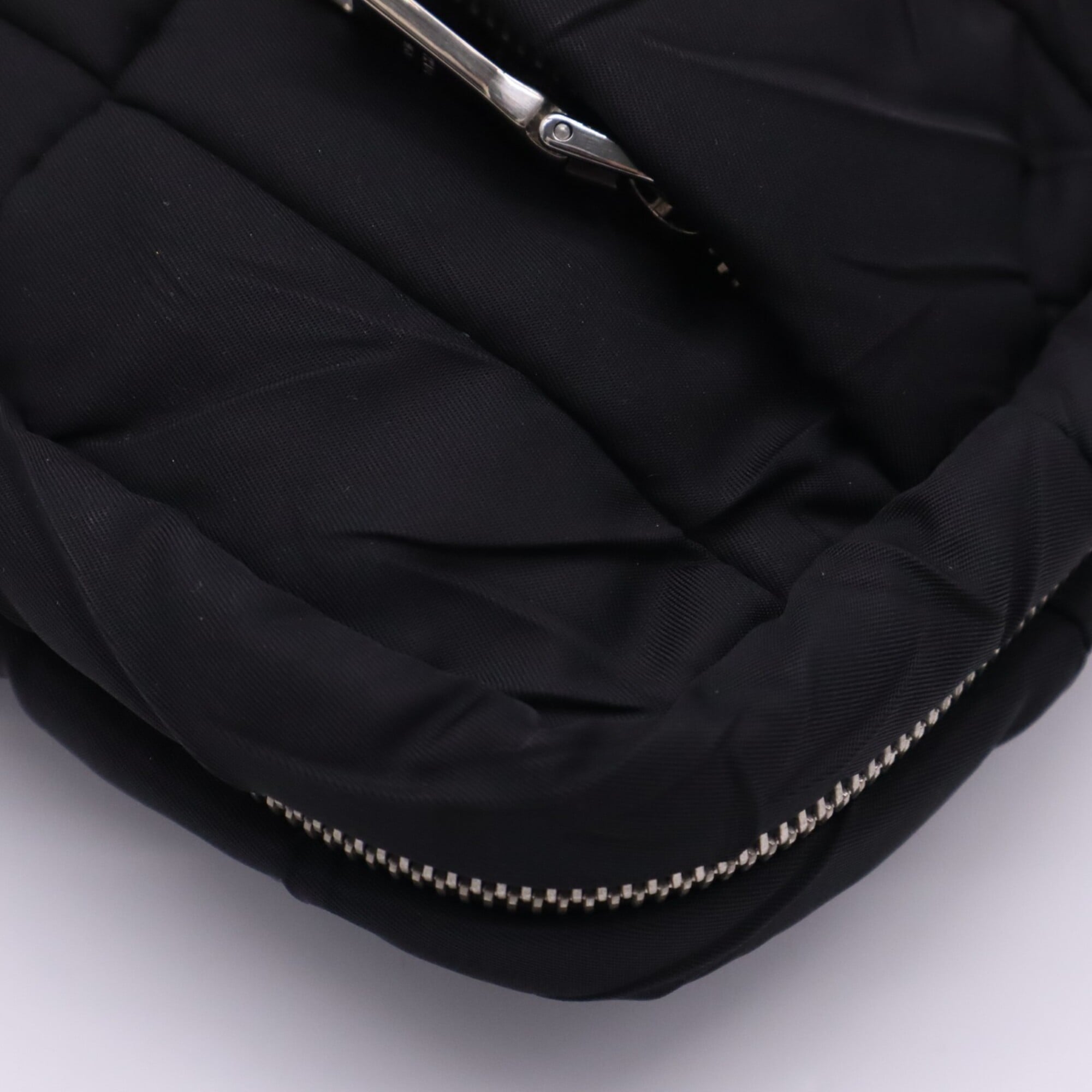 Prada Saffiano Black Nero Nylon Saffiano Clutch Bag Shoulder Bag (Pre-Owned)