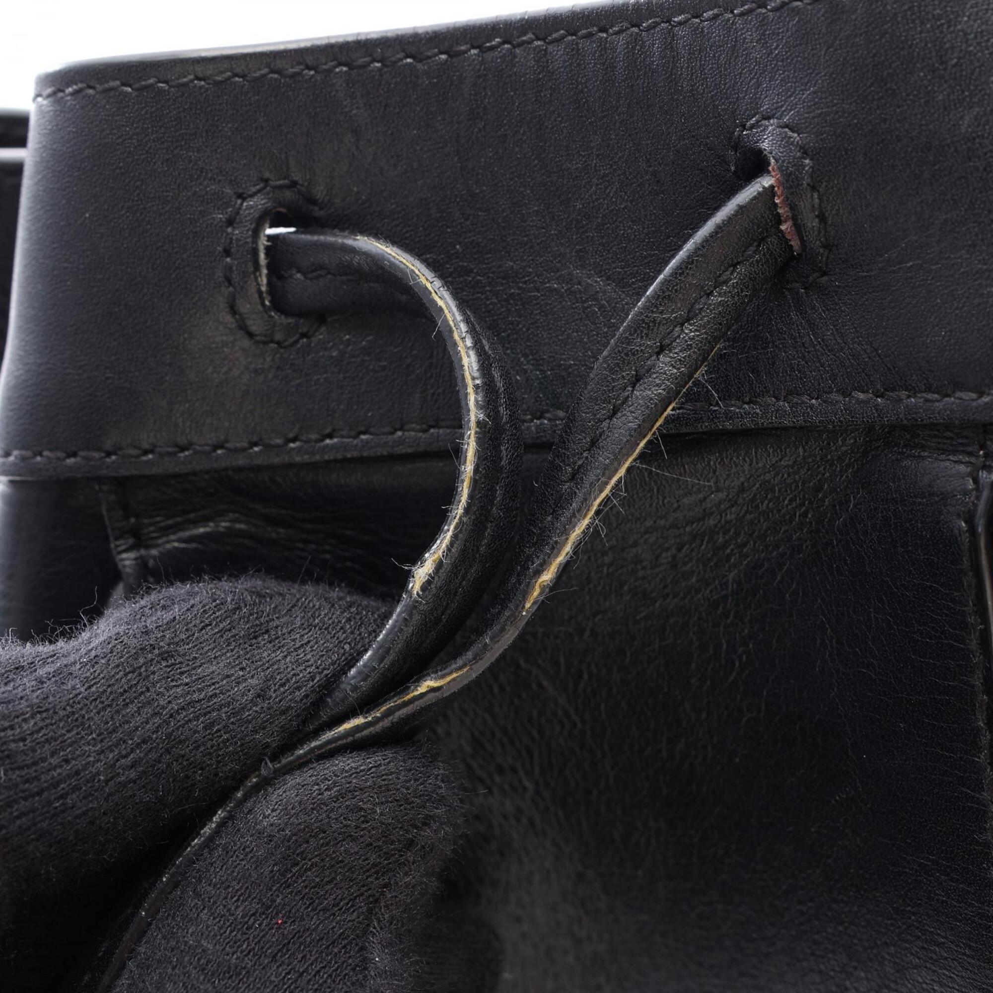 Saint Laurent Black Leather Handbag Shoulder Bag (Pre-Owned)