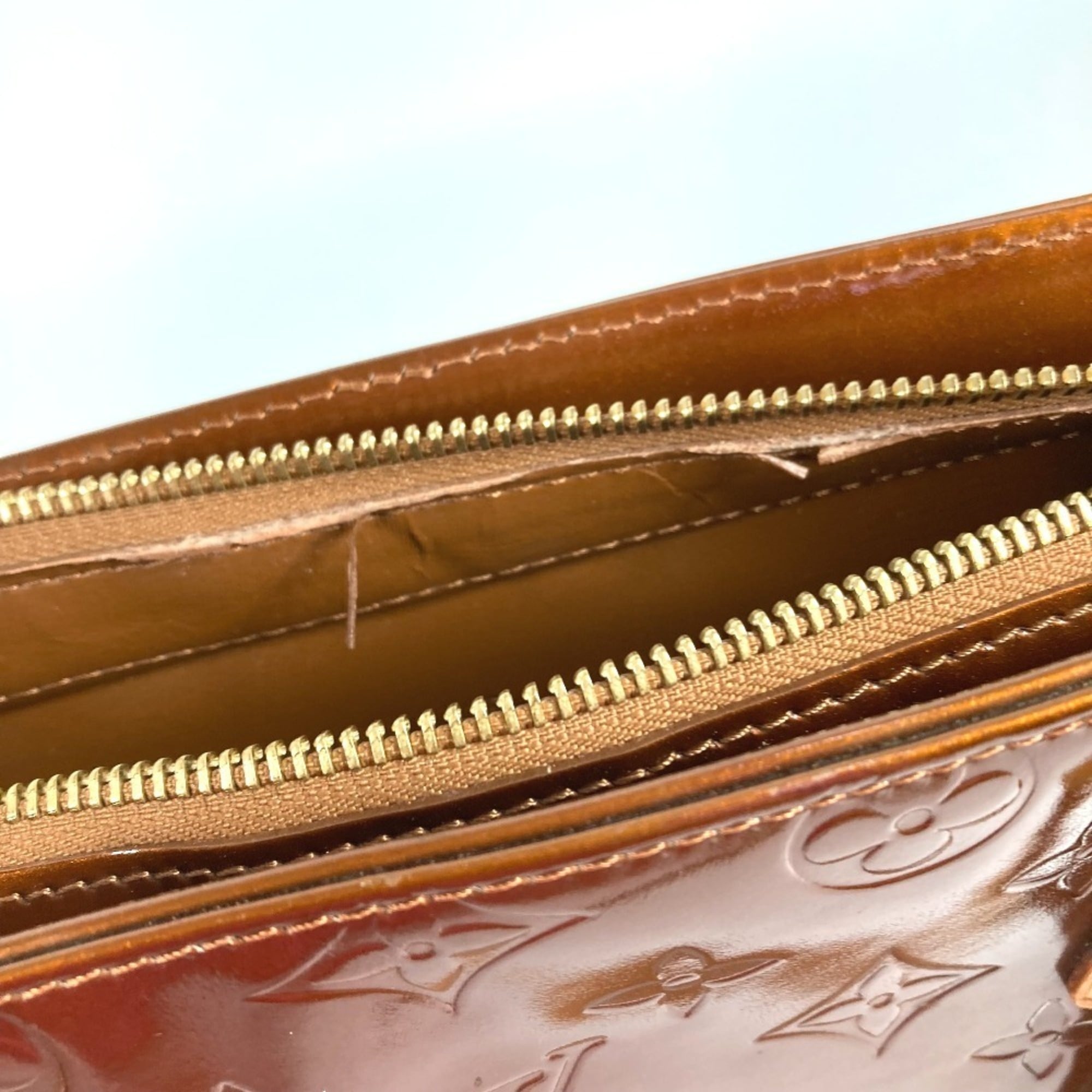 Louis Vuitton Bronze Brown Monogram Vernis Shoulder Bag Tote Bag (Pre-Owned)