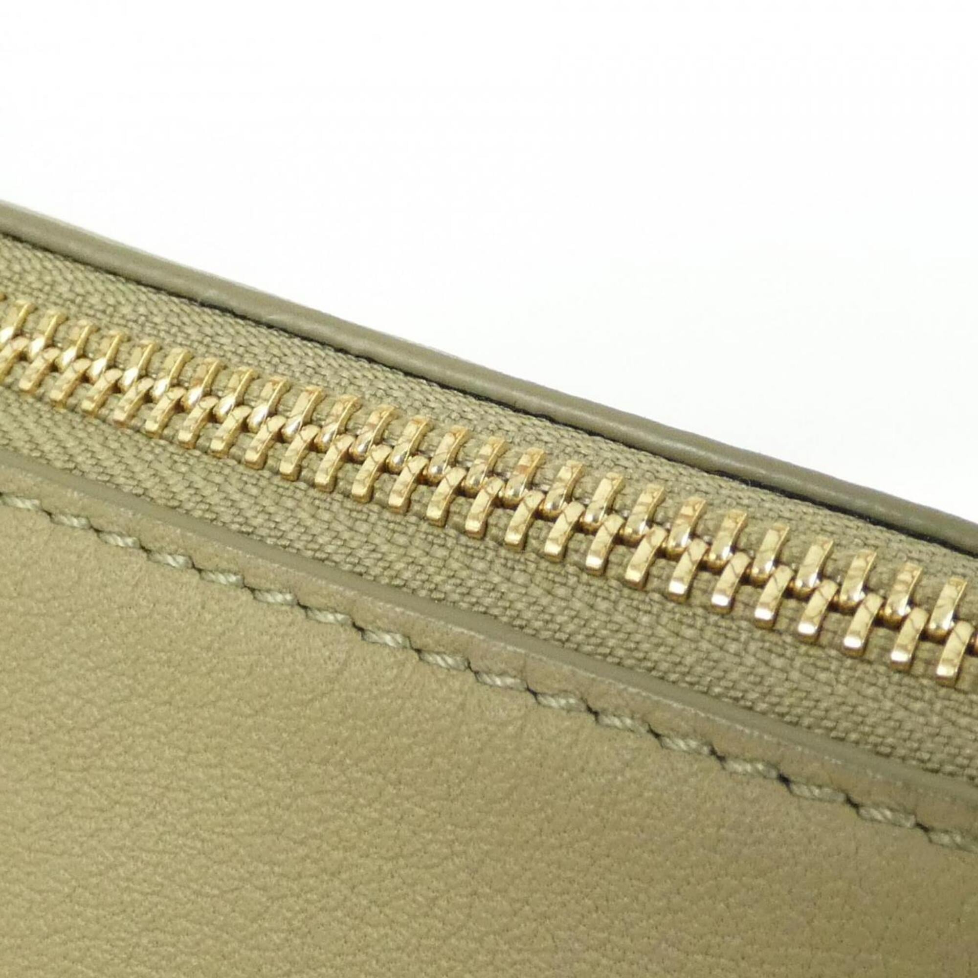 Loewe Green Leather Handbag Shoulder Bag (Pre-Owned)