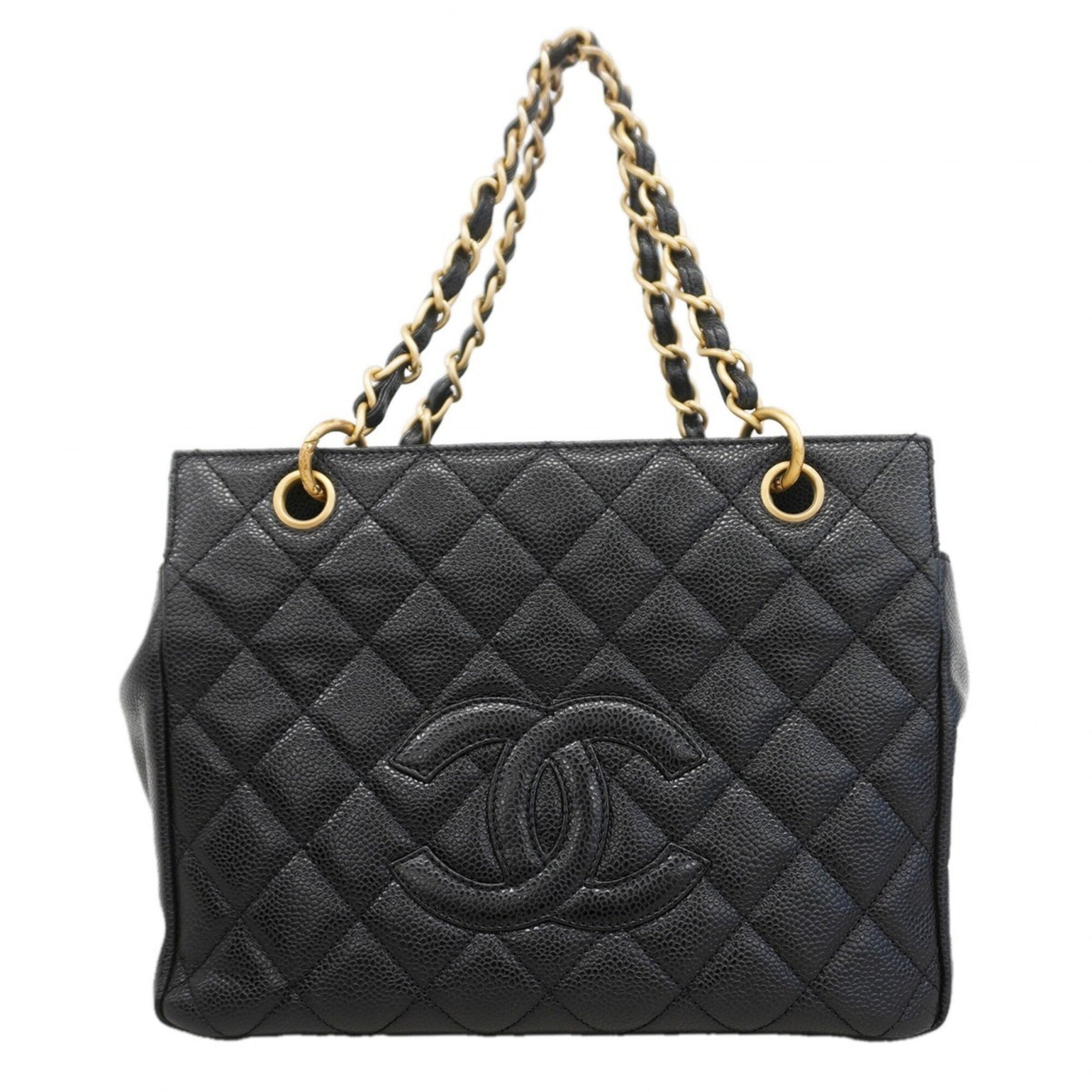 Chanel Black Grained Calfskin Tote Bag (Pre-Owned)