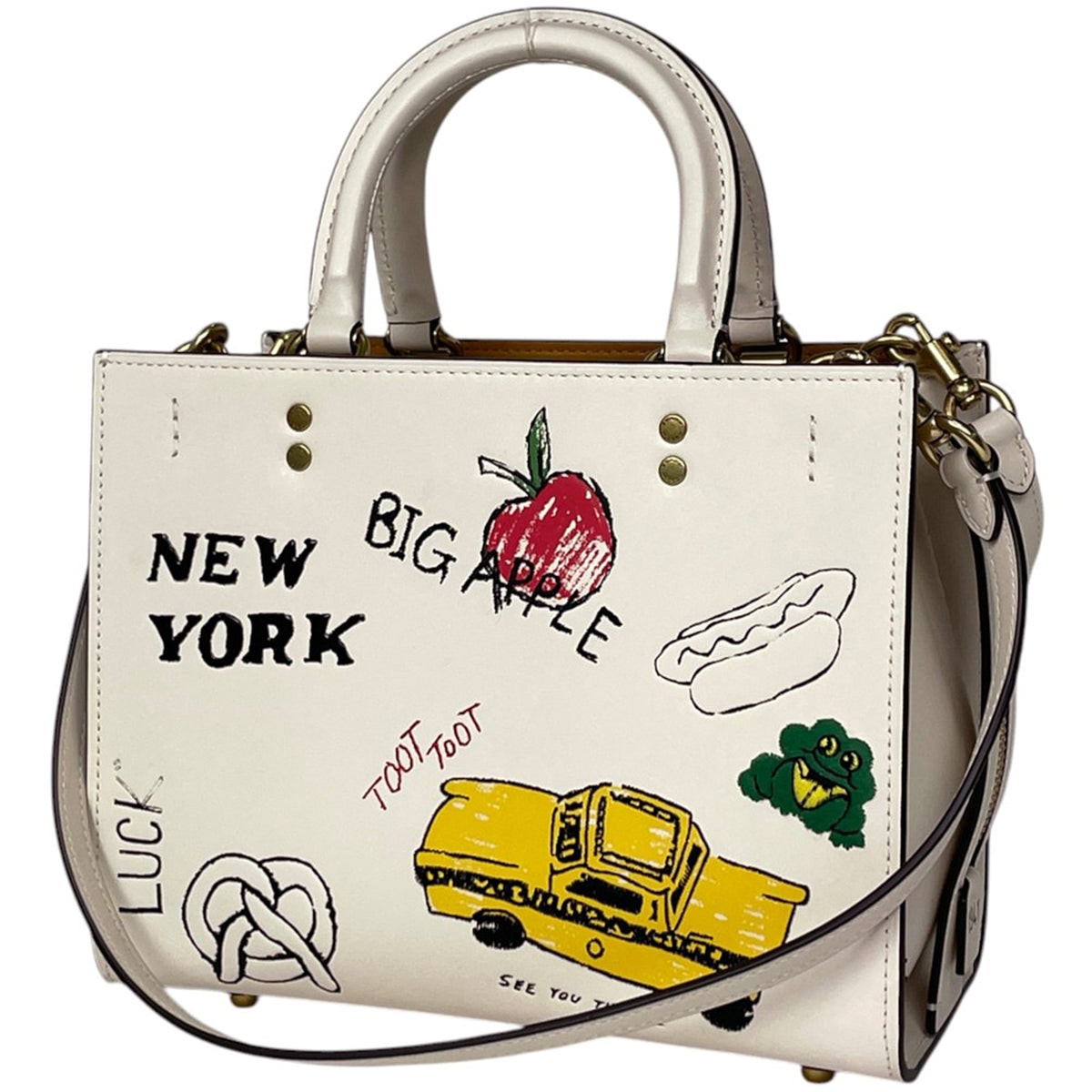 Coach White Leather Handbag (Pre-Owned)