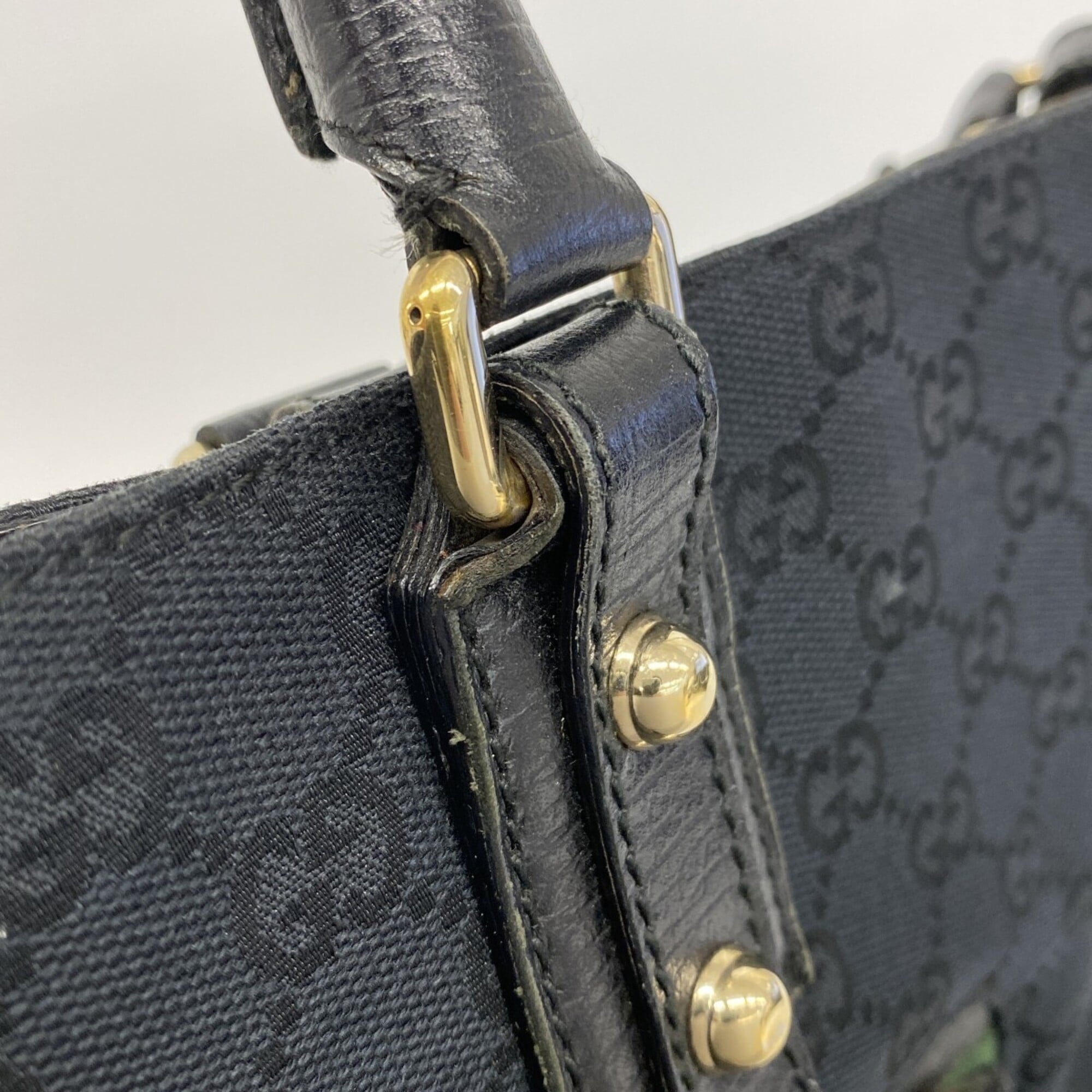 Gucci Black Canvas Tote Bag (Pre-Owned)