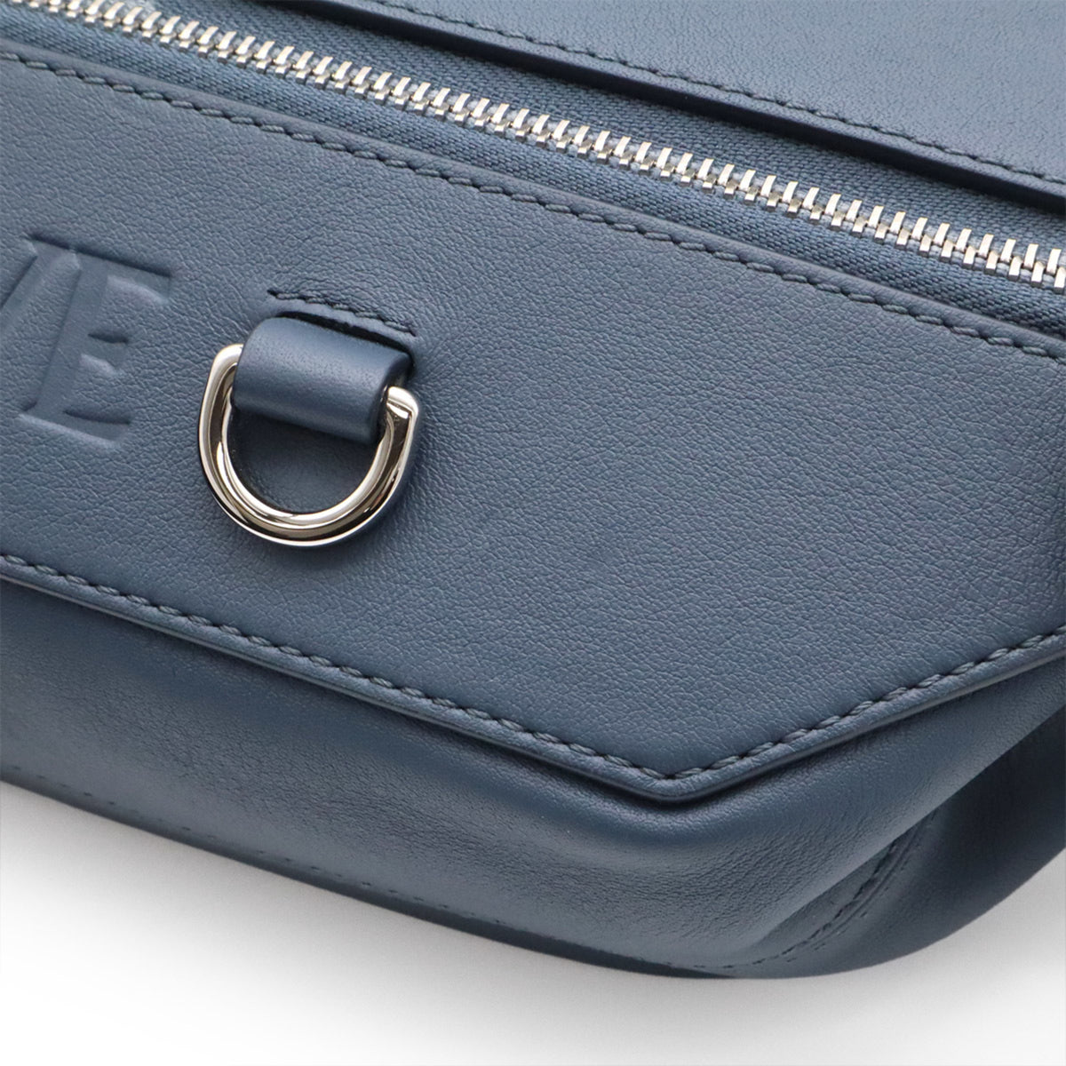 Loewe Blue Leather Shoulder Bag Sling Bag (Pre-Owned)