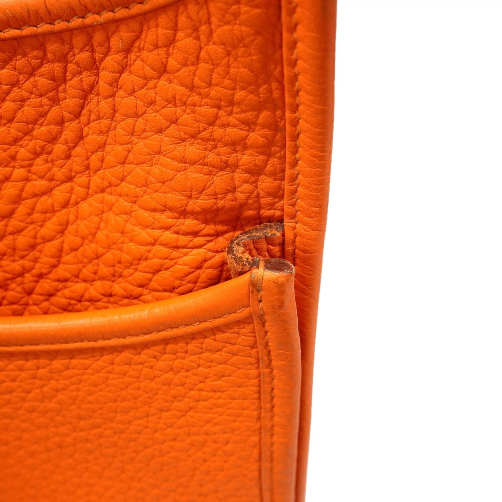 Hermes Orange Taurillon Clemence Leather Shoulder Bag (Pre-Owned)