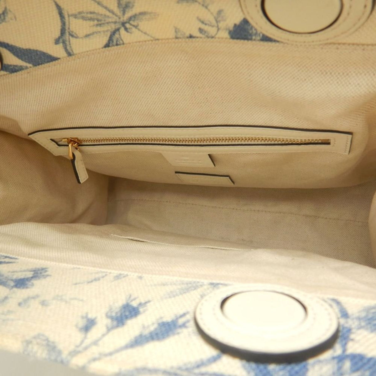 Gucci Blue Ivory Canvas Tote Bag (Pre-Owned)