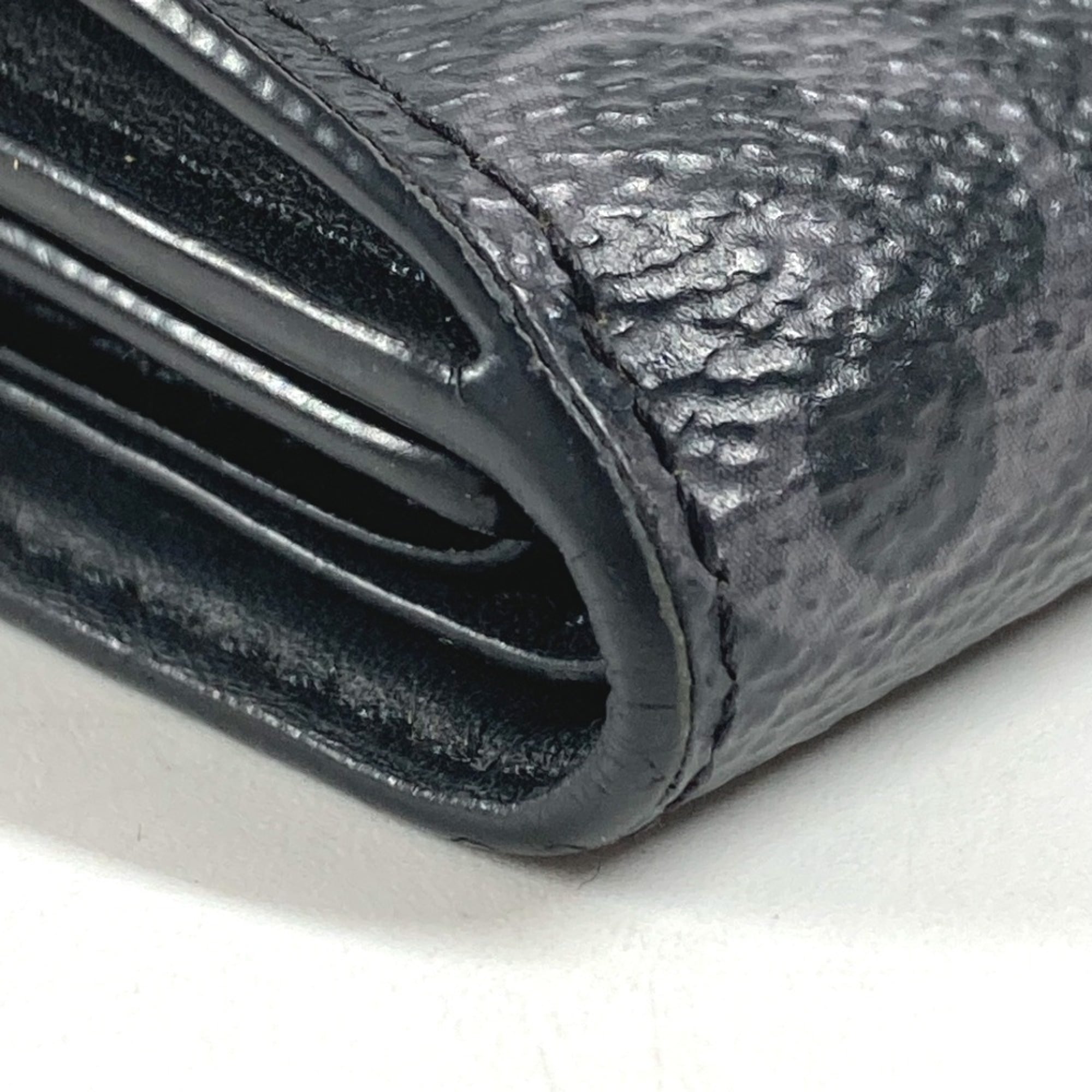 Louis Vuitton Black Gray Monogram Eclipse Canvas Wallet (Tri-Fold) (Pre-Owned)