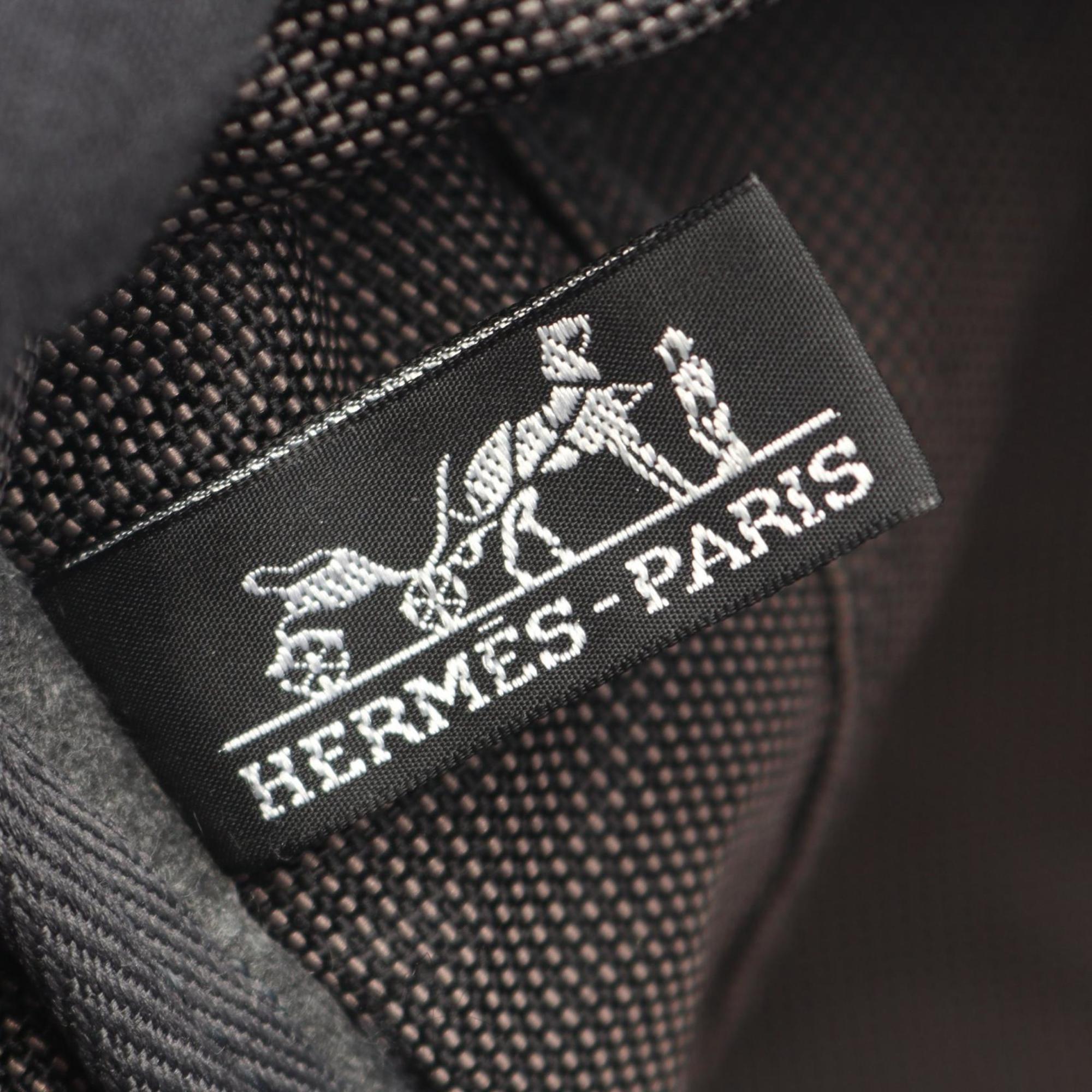 Hermes Gray Nylon Canvas Tote Bag (Pre-Owned)