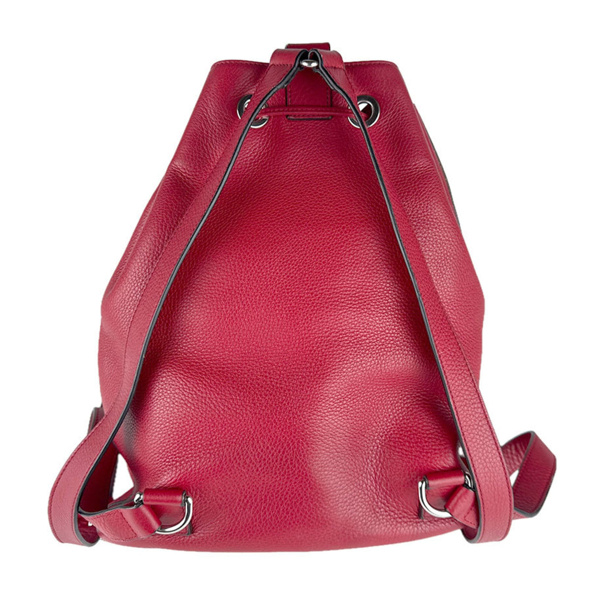Gucci Red Color Leather Backpack (Pre-Owned)