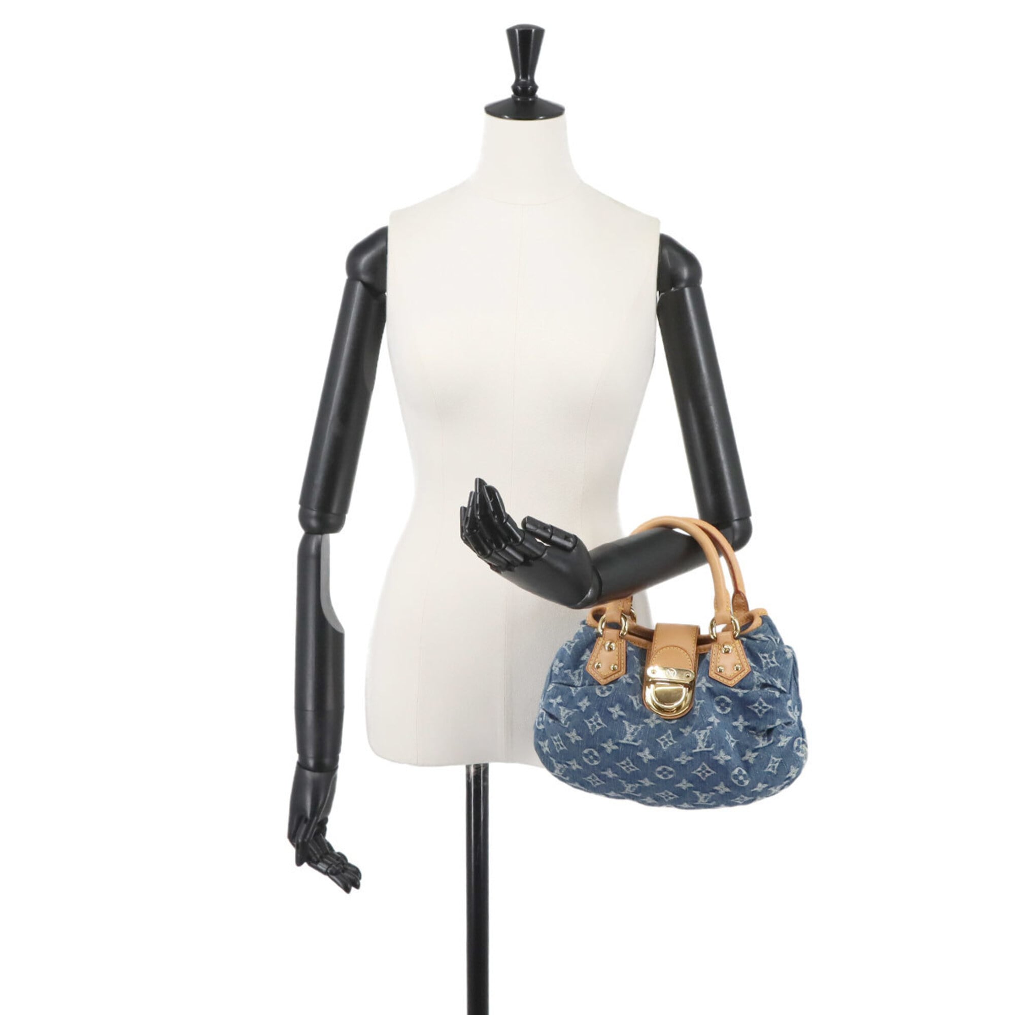 Louis Vuitton Blue Monogram Denim Canvas Handbag (Pre-Owned)