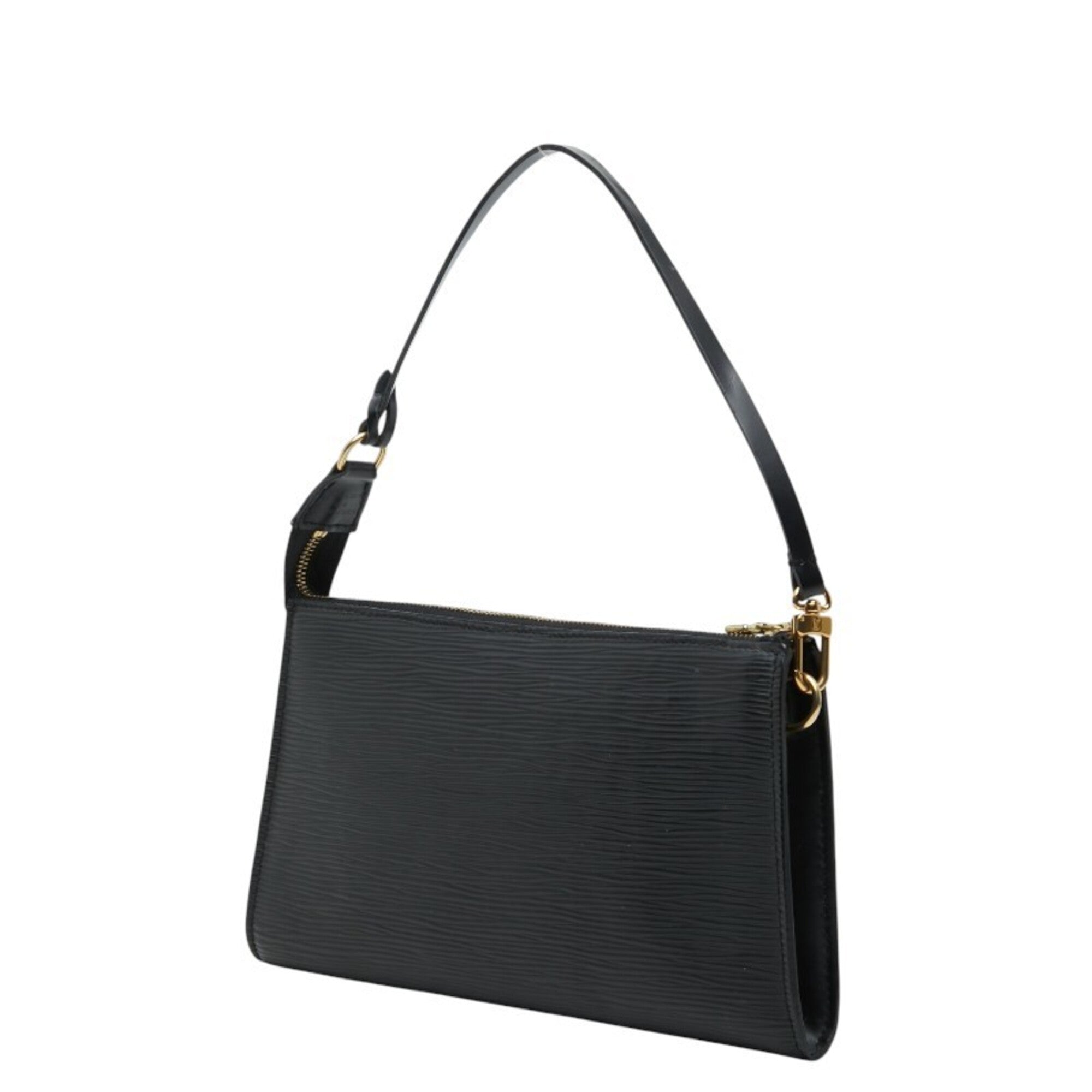 Louis Vuitton Black Noir Leather Handbag Pochette (Pre-Owned)