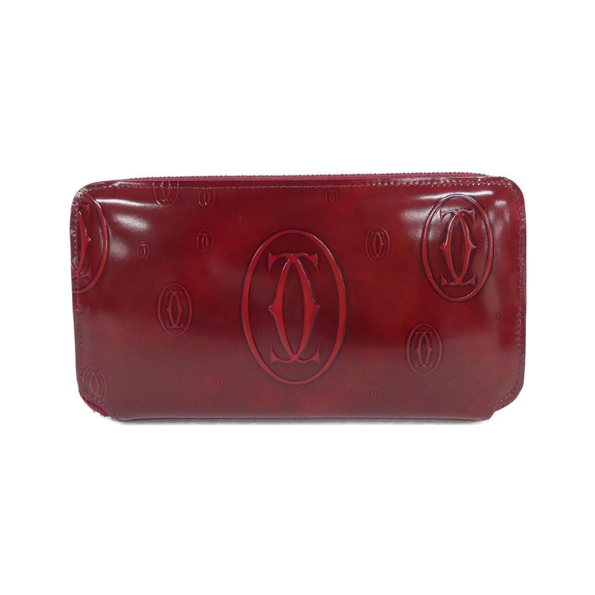 Cartier Bordeaux Leather Long Wallet (Bi-Fold) (Pre-Owned)