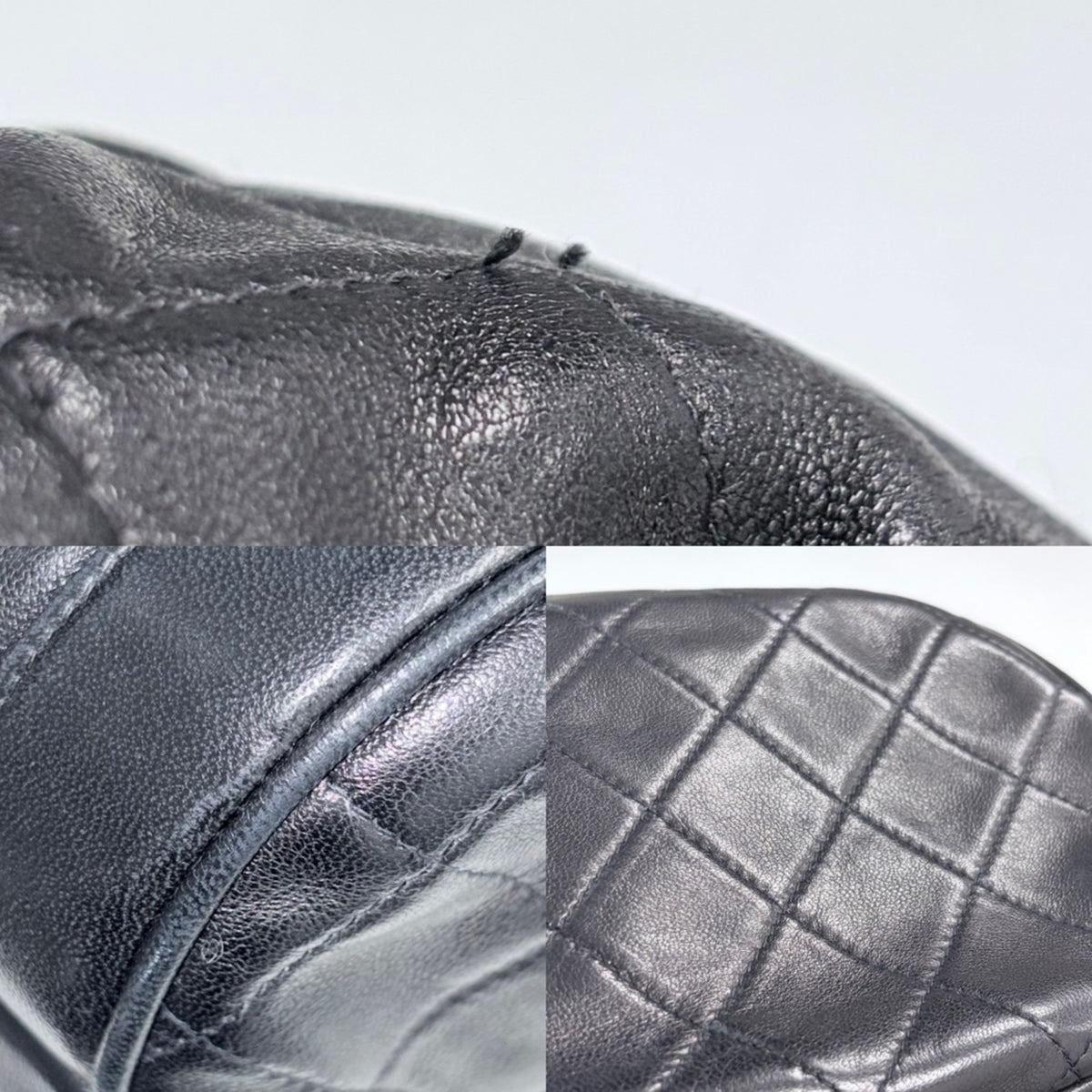 Chanel Black Leather Pochette Shoulder Bag (Pre-Owned)