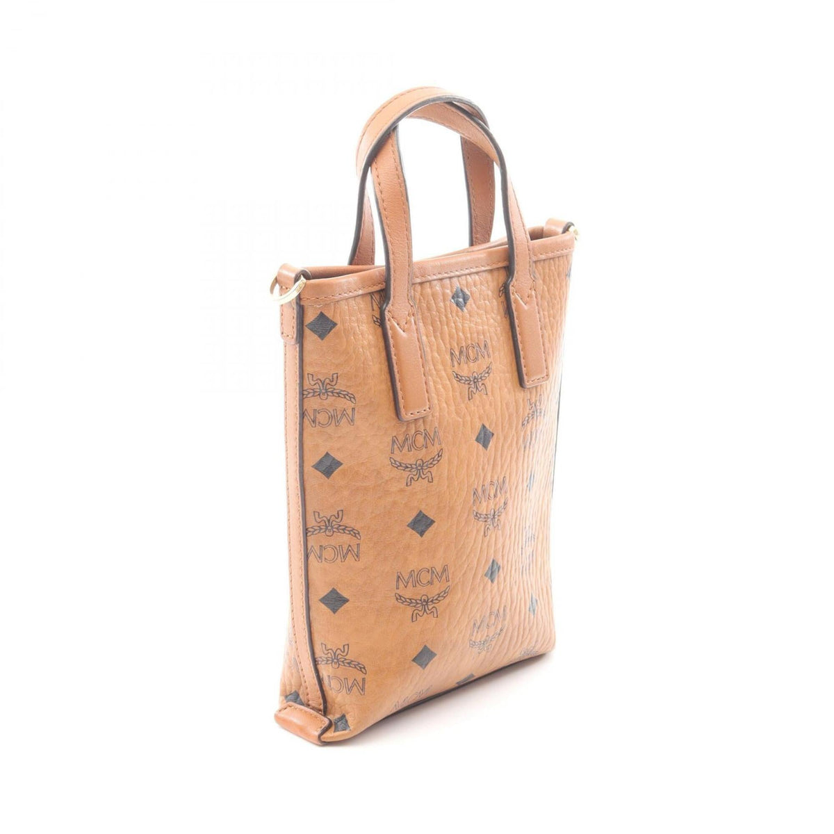 Mcm Brown Coated Canvas Leather Handbag (Pre-Owned)