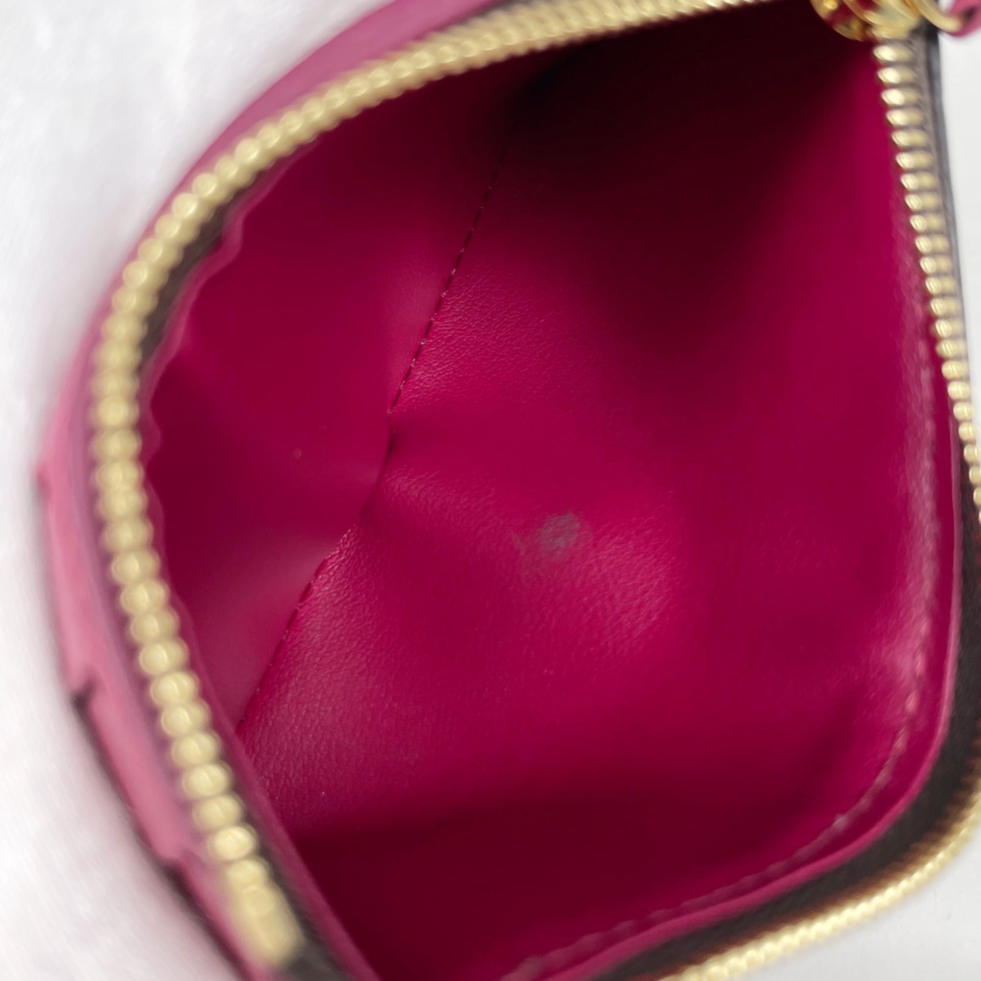Louis Vuitton Brown Fuchsia Monogram Monogram Wallet (Tri-Fold) (Pre-Owned)